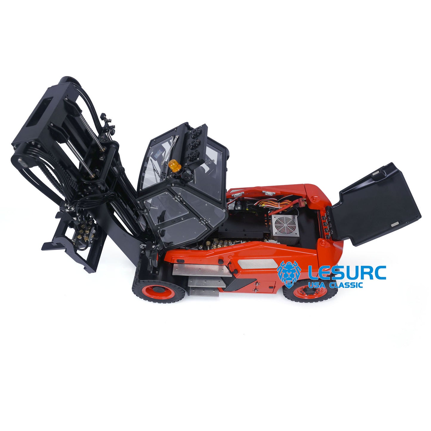 LESU 1/14 Metal RC Painted Hydraulic Forklift Aoue-LD160S Remote Control Model W/ PL18EVLite Radio Motor Servo Light Sound