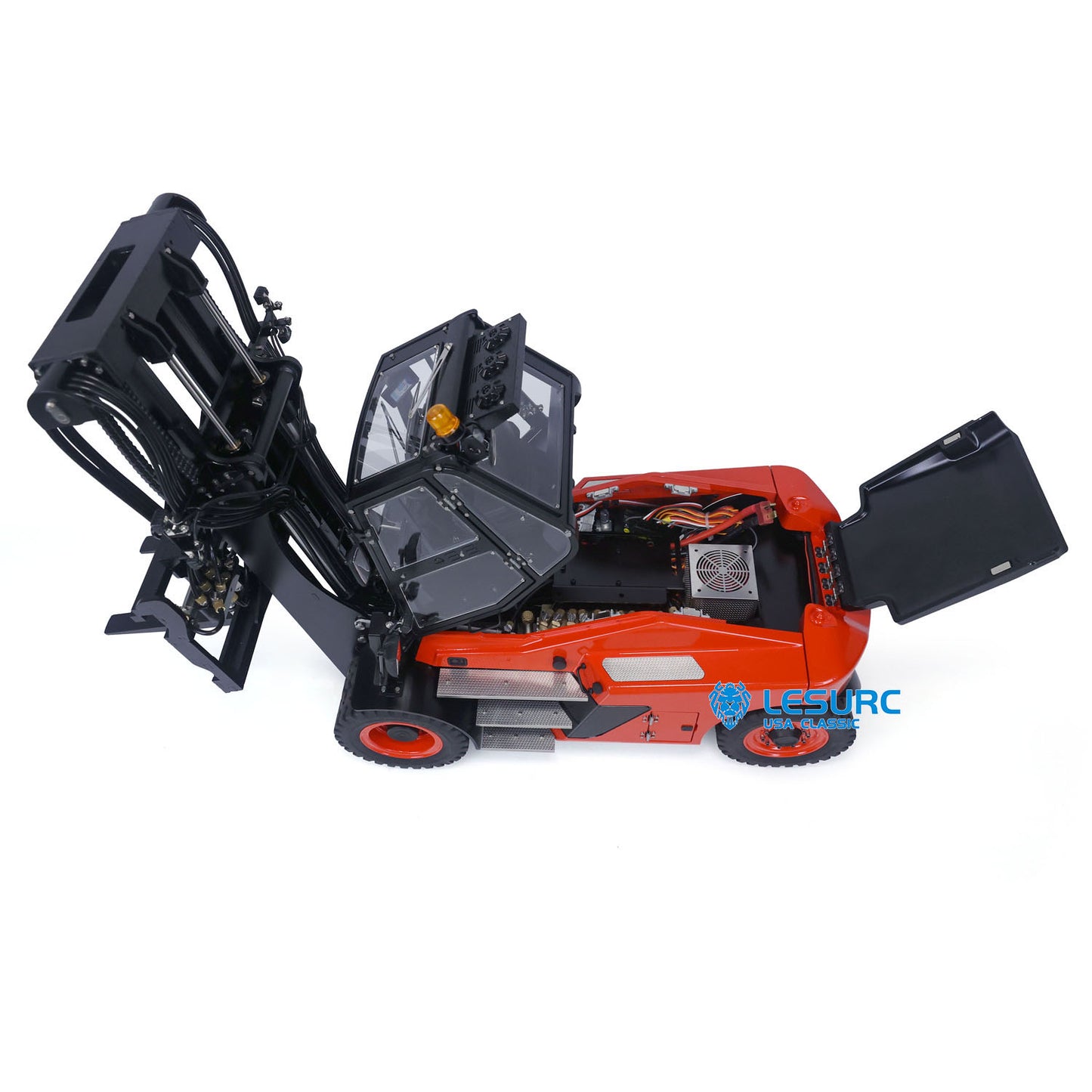 LESU Aoue-LD160S 1/14 Metal RC Hydraulic Forklift A0014 RTR with 6CH Reversing Valve Light Sound for Construction Vehicle Enthusiast