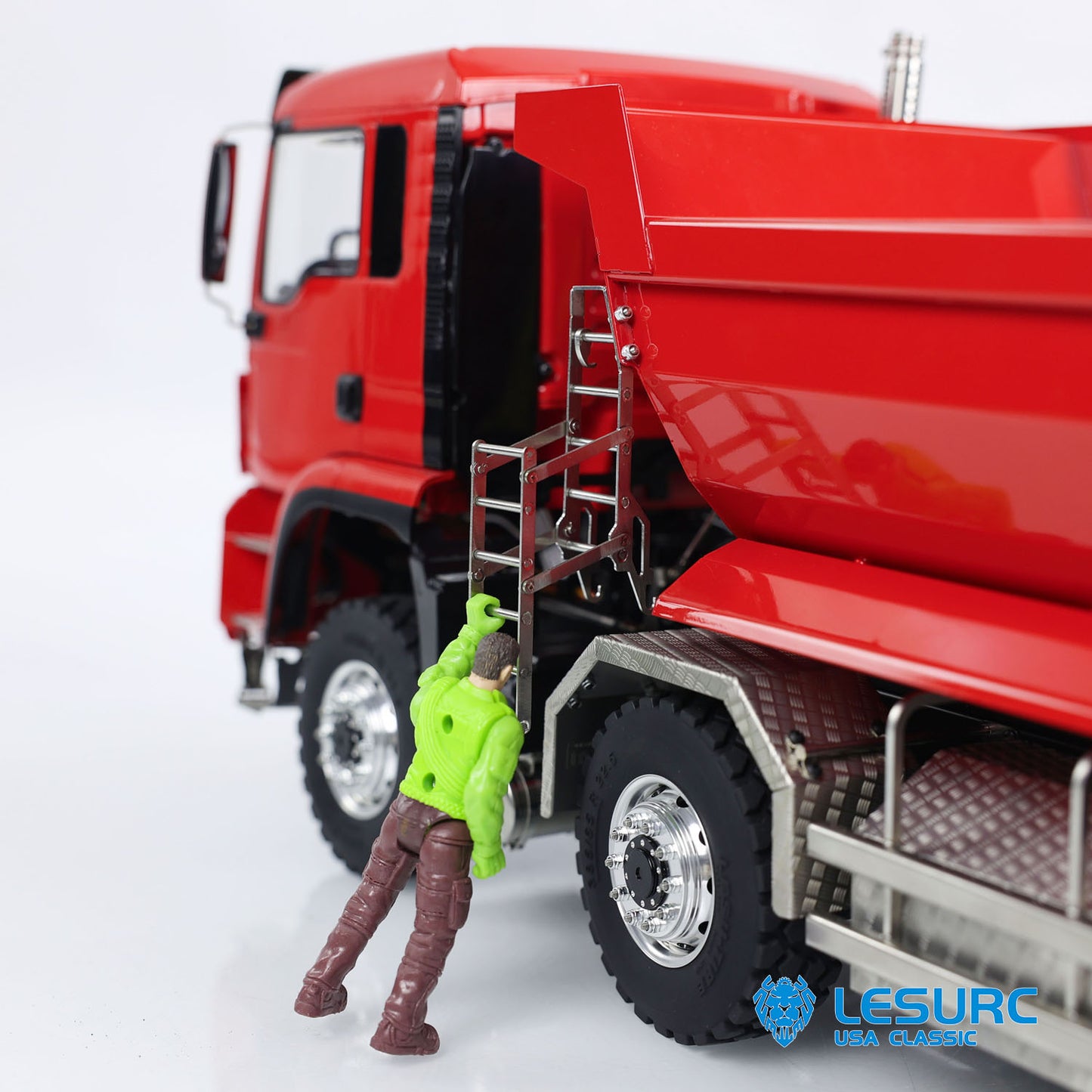 LESU 1/14 Hydraulic 8x8 RC Dumper Truck Tipper Car Painted Model I6S Remote Control 2-speed Transmission