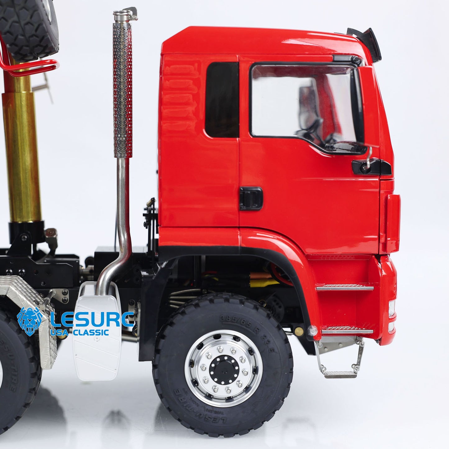 LESU 1/14 8x8 Metal Hydraulic RC Dump Truck Tipper 2 Speed Transmission Axles With Differential Lock FlySky I6S Remote Controller Sound Light System