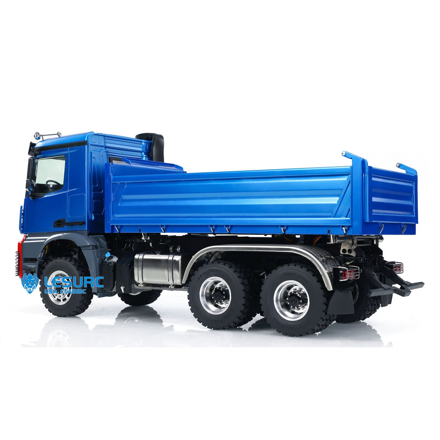 LESU K3363 Cabin 1/14 Metal 6x6 RC Hydraulic Dump Truck Model FlySky I6S Radio Controller 3 Speed Transmission Differential Lock for Club Events