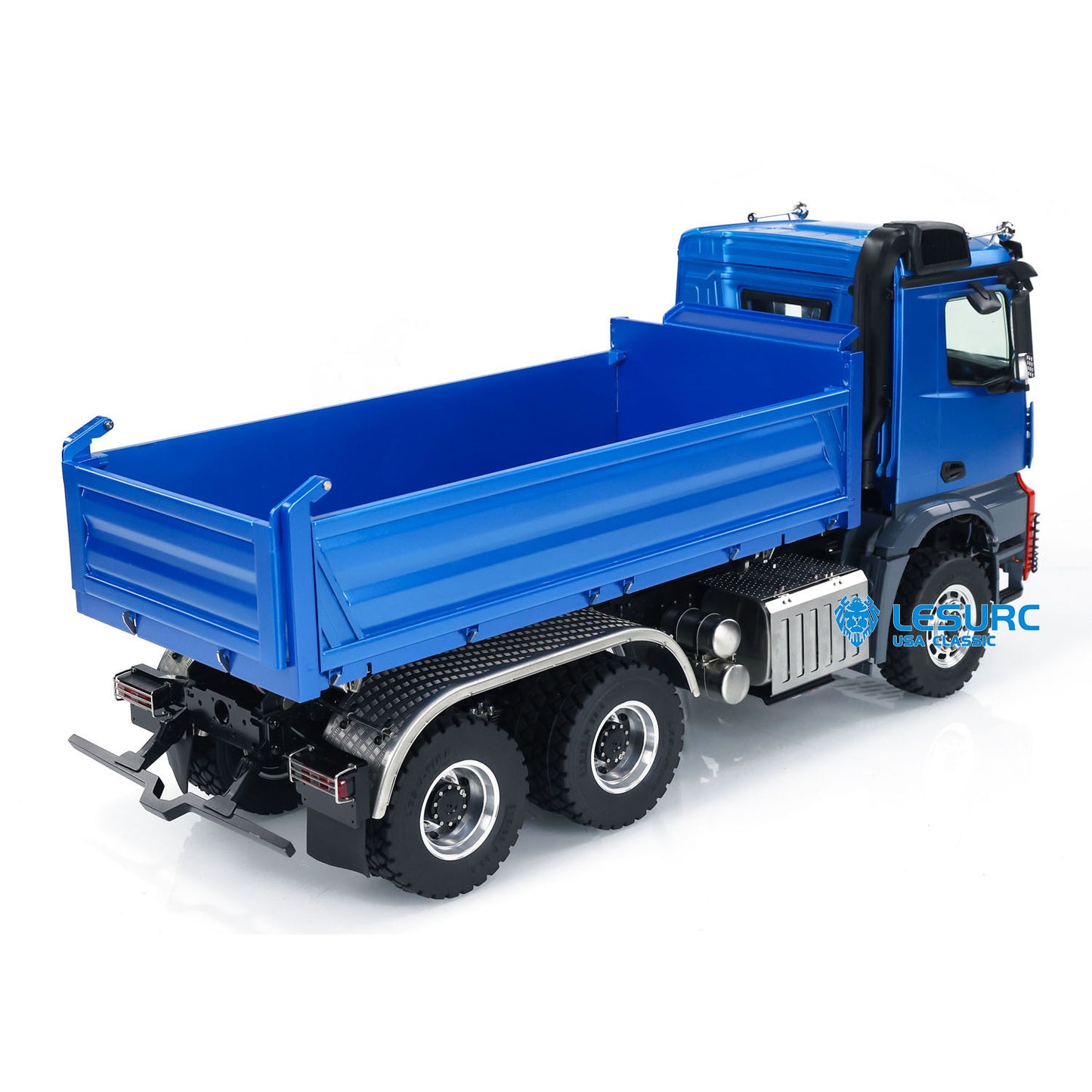 1:14 LESU 3-Axles RC Hydraulic Dumper Truck 6x6 Metal Radio Control 3-way Tipper Cars Simulation Vehicle Model 3Speed Differential Lock