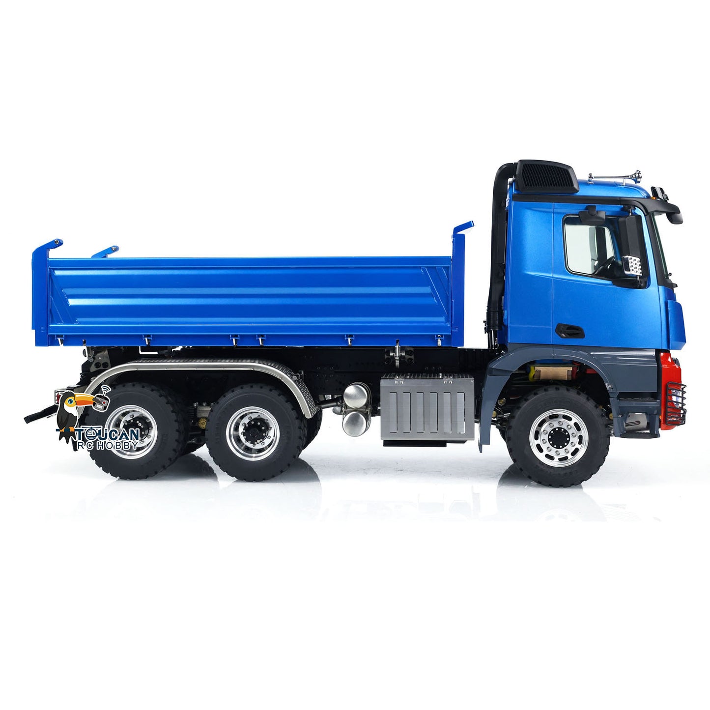 LESU 1/14 Metal 6x6 RC Hydraulic 3 ways Dumper Trucks Engineering  Vehicle Model With I6S Radio System K3363 Low Roof Shell