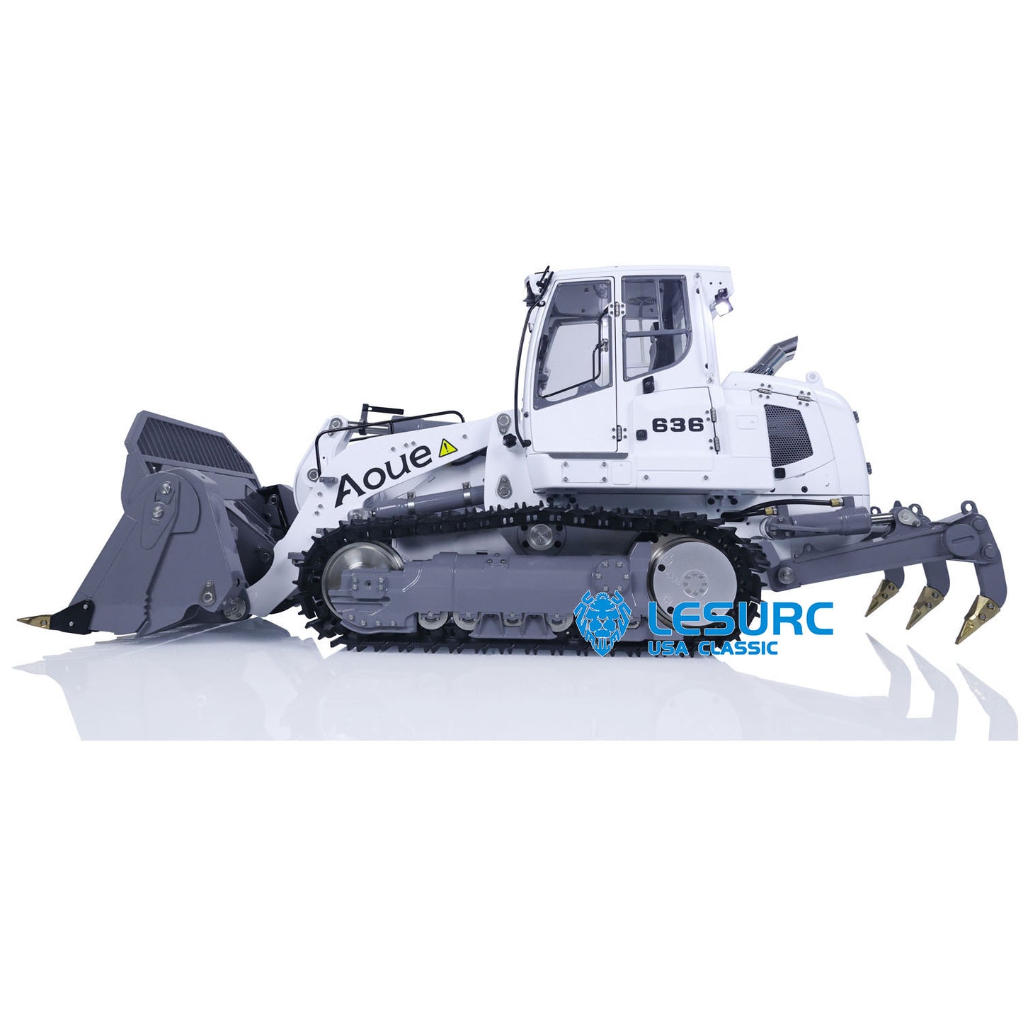 LESU LR636 1/14 Metal Hydraulic RC Loader B0014 with 4CH Reversing Valve Rear Lifting Hook Decal for Engineering Vehicle Enthusiast