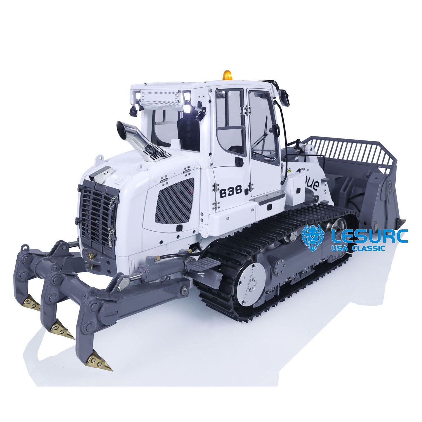 LESU LR636 1/14 Metal Hydraulic RC Loader B0014 with 4CH Reversing Valve Rear Lifting Hook Decal for Engineering Vehicle Enthusiast