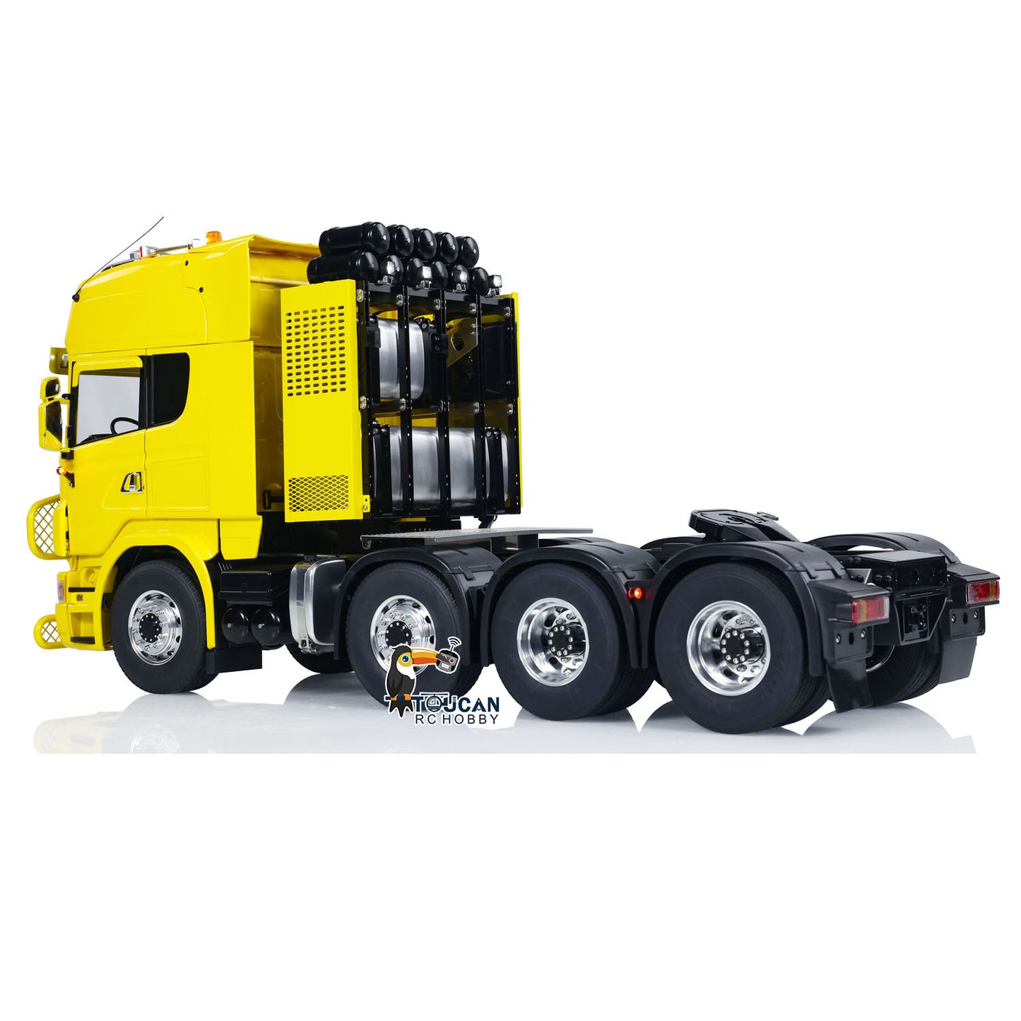 1/14 LESU 8X8 Metal Chassis RC Tractor Truck Radio Controlled Car Simulation Hobby Model Light Sound Equipment Rack