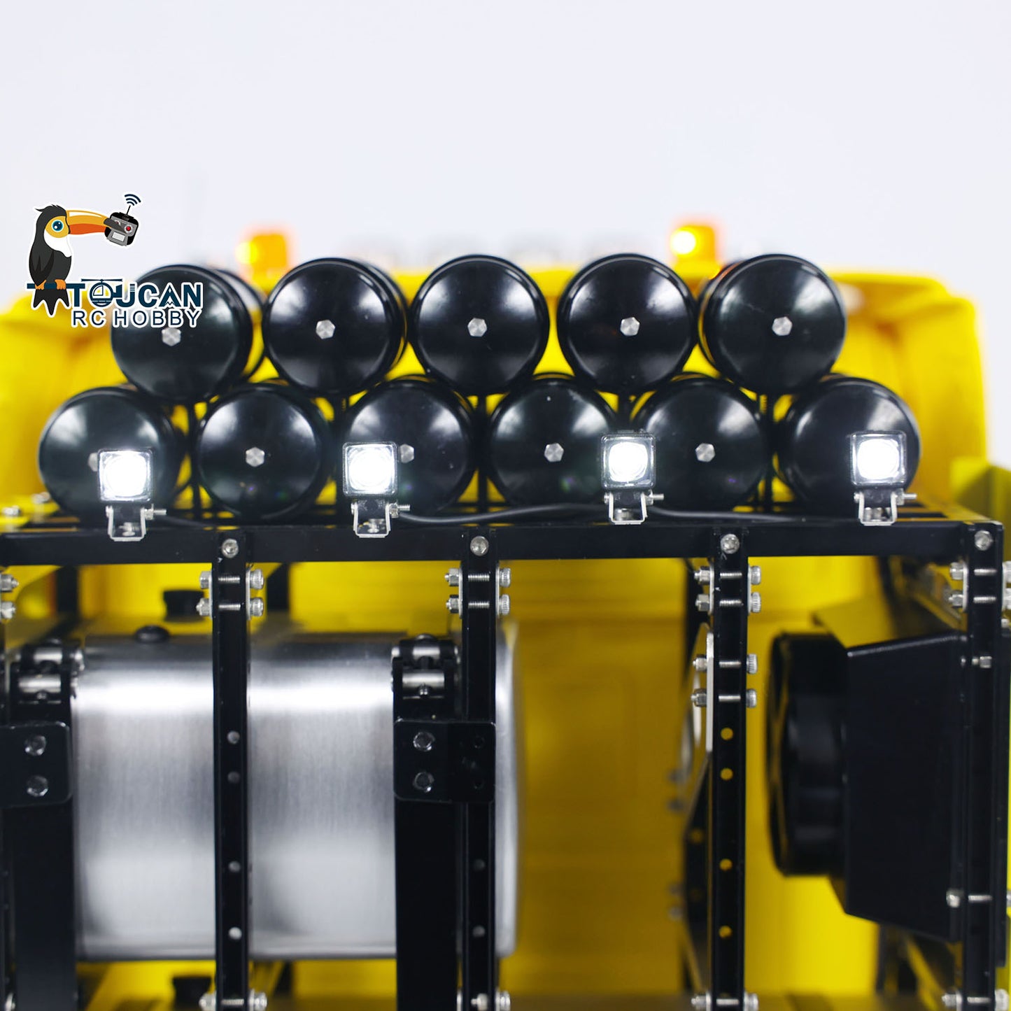 1/14 LESU 8X8 Metal Chassis RC Tractor Truck Radio Controlled Car Simulation Hobby Model Light Sound Equipment Rack
