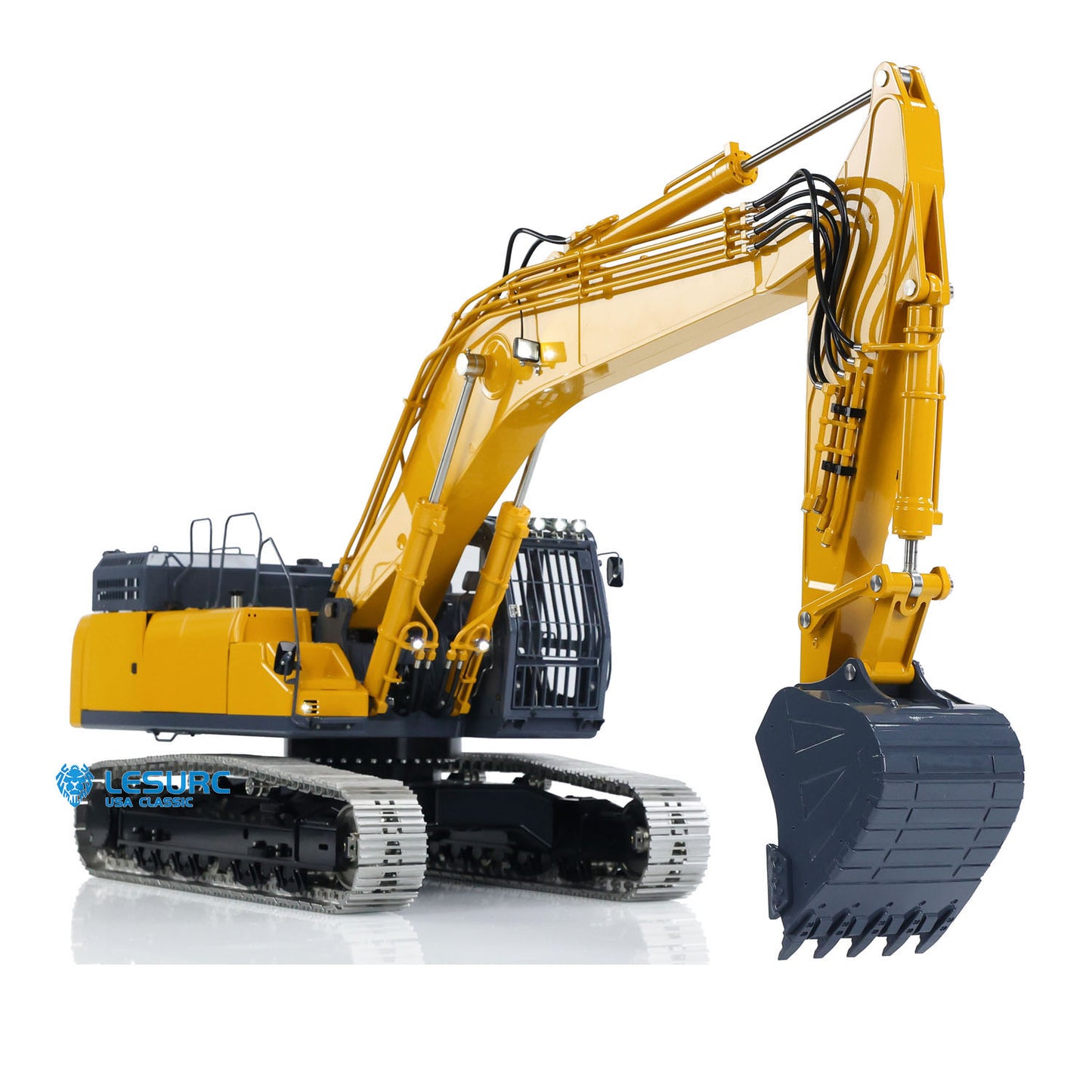 1/14 LESU Hydraulic RC Excavator AOUE-SK500 Metal Wireless Digger Remote Control Engineer Vehicles Model Light Motor Servo ESC