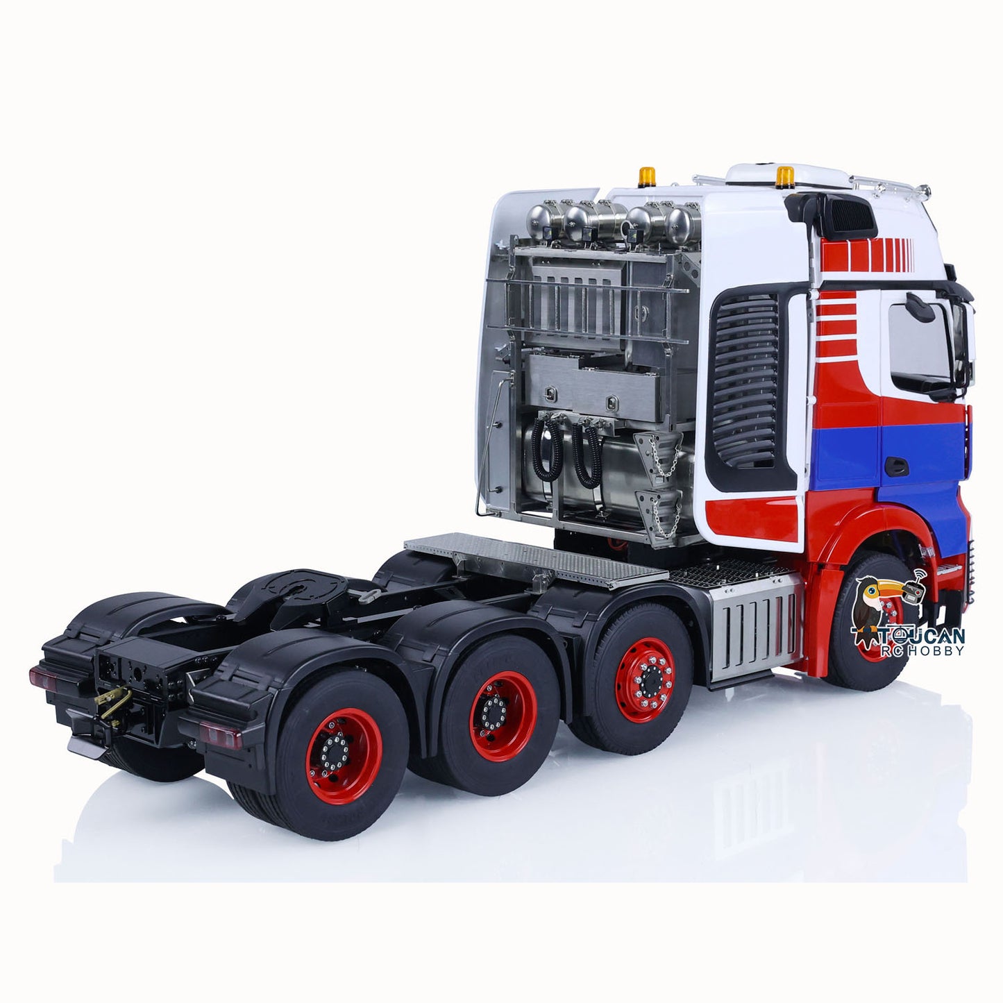 1/14 8x8 LESU RC Tractor Truck Radio Control Construction Vehicle DIY Electric Cars Metal Chassis Smoke Unit Sound 1851 3363