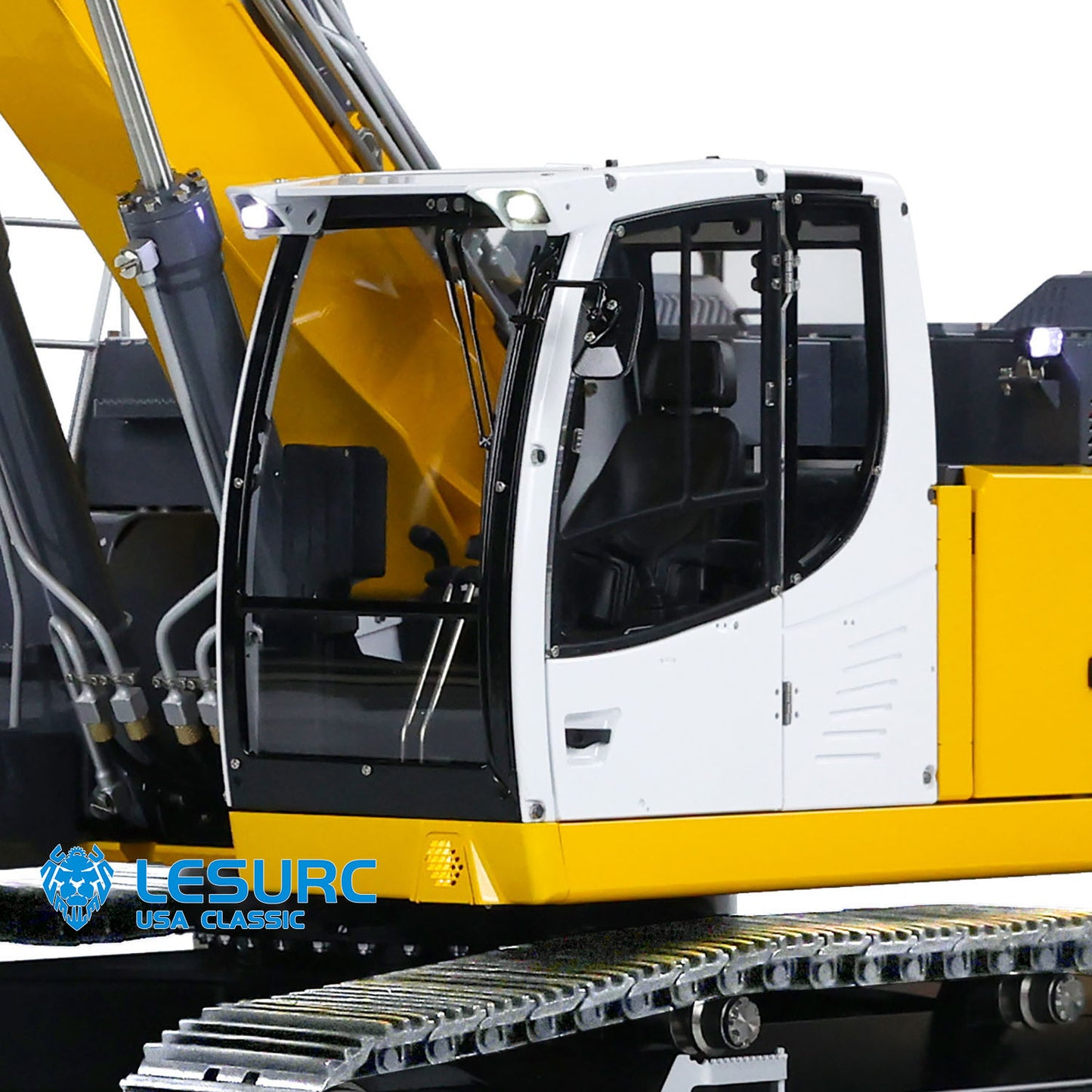 LESU Aoue-LR945 1/14 Metal RC Hydraulic Excavator B0017 RTR Digger with FlySky PL18EV Lite 7CH Valve Light System for Engineering Vehicle Enthusiast