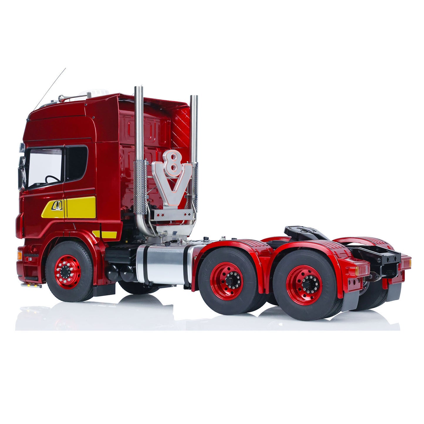 LESU 1/14 6x6 RC Tractor Truck Remote Controlled Trailer Toy Car 2-speed Gearbox Metal Chassis Hobby Model Servo ESC
