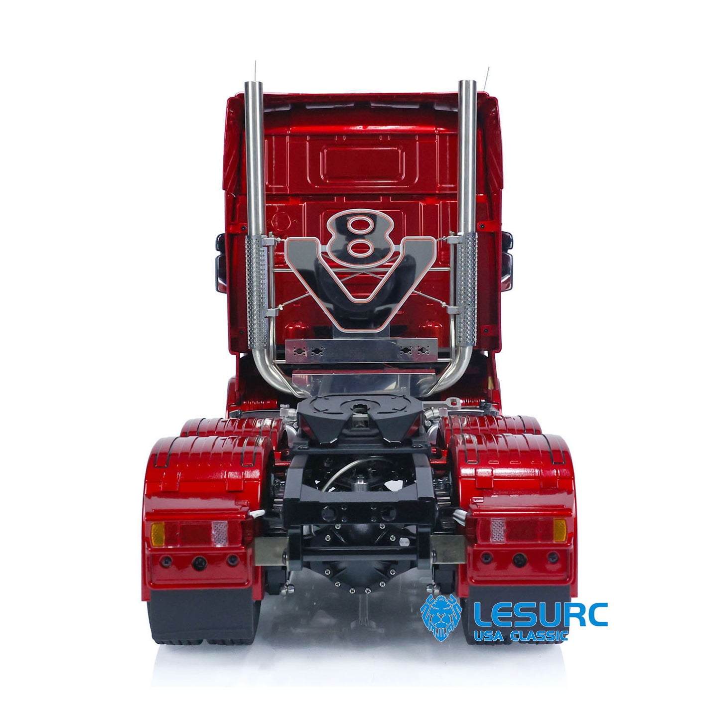 LESU 1/14 6x6 RC Tractor Truck Remote Controlled Trailer Toy Car 2-speed Gearbox Metal Chassis Hobby Model Servo ESC