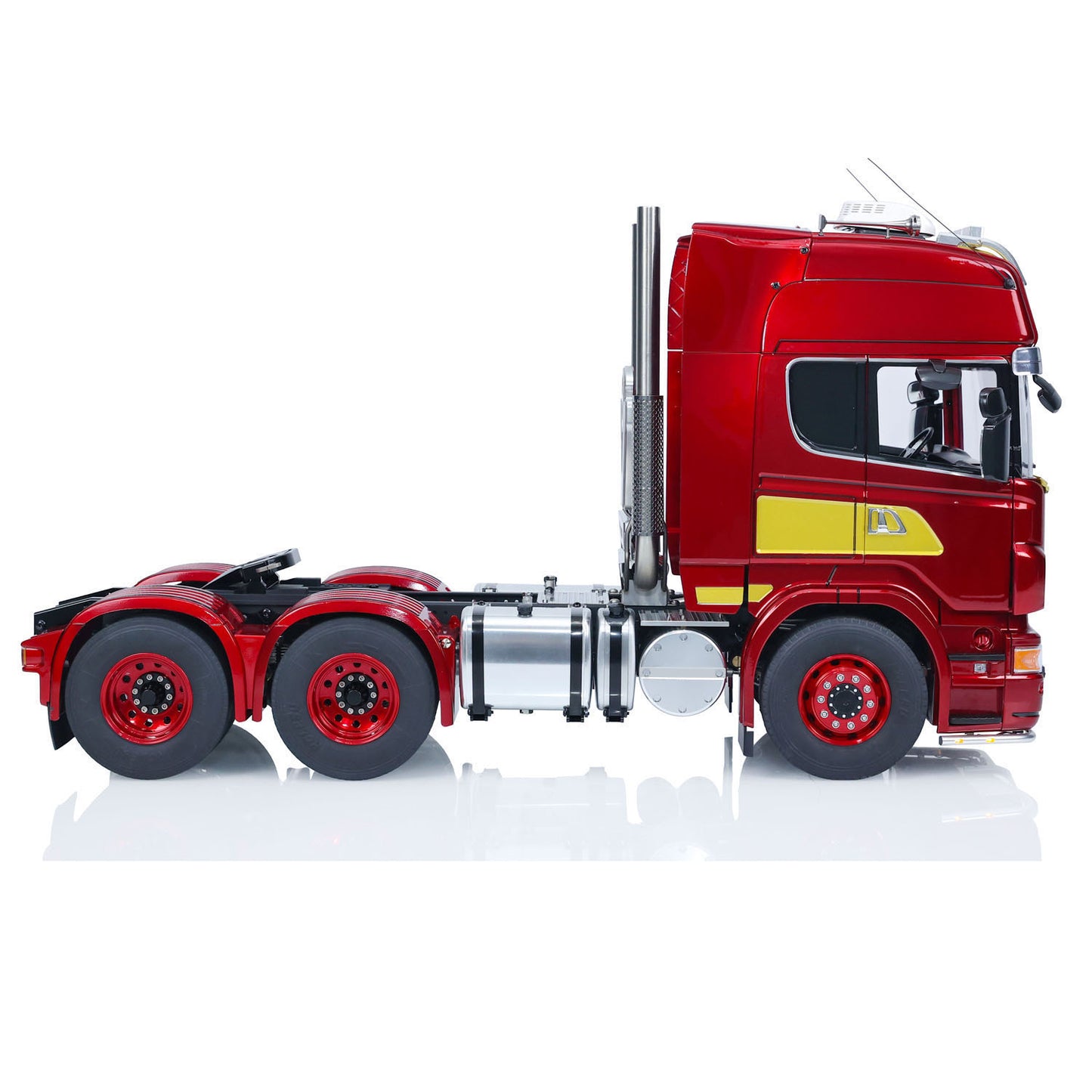 LESU 1/14 6x6 RC Tractor Truck Remote Controlled Trailer Toy Car 2-speed Gearbox Metal Chassis Hobby Model Servo ESC