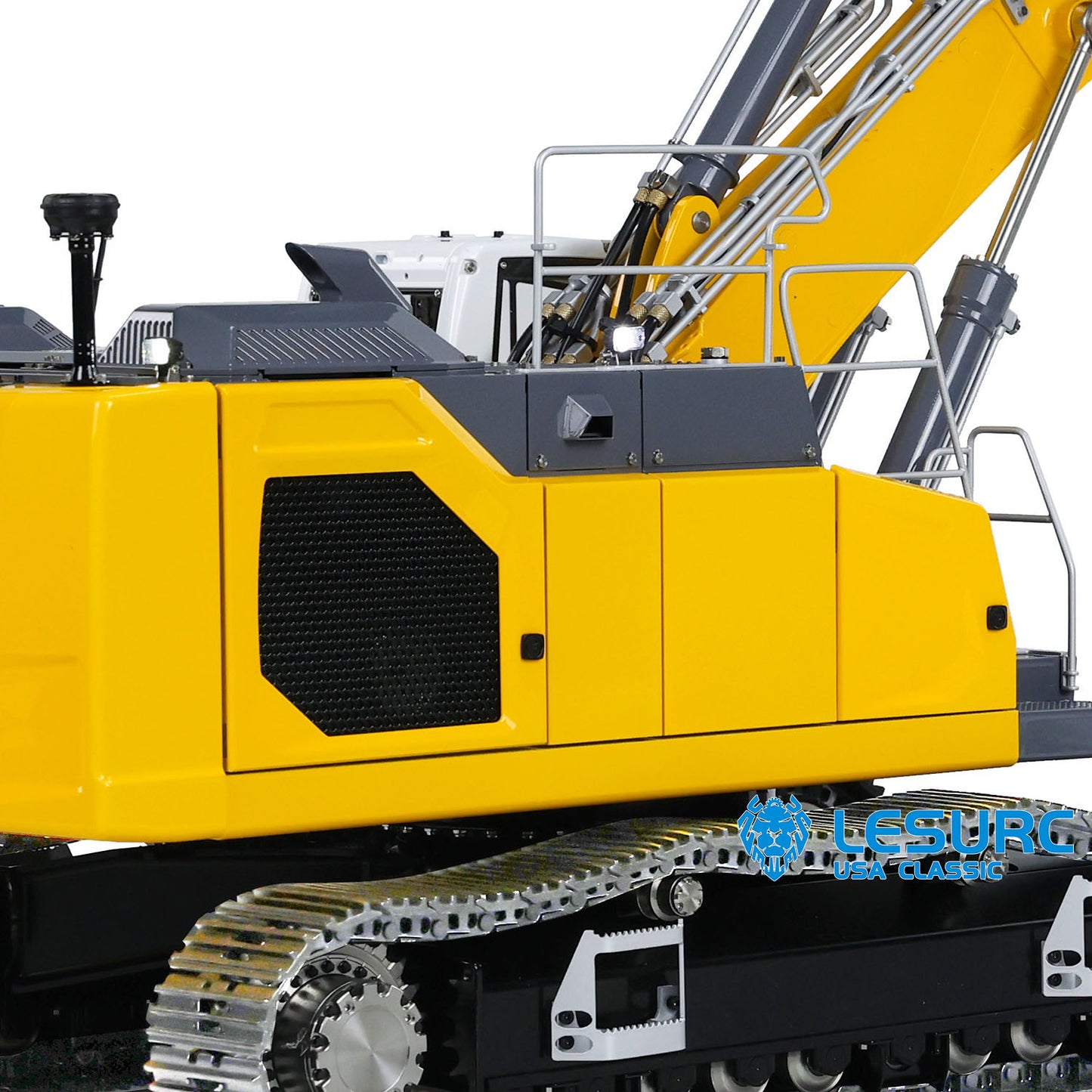 LESU Aoue-LR945 1/14 Metal RC Hydraulic Excavator B0017 3 Arms Digger Model with Light System for Construction Vehicle Model Hobbyists