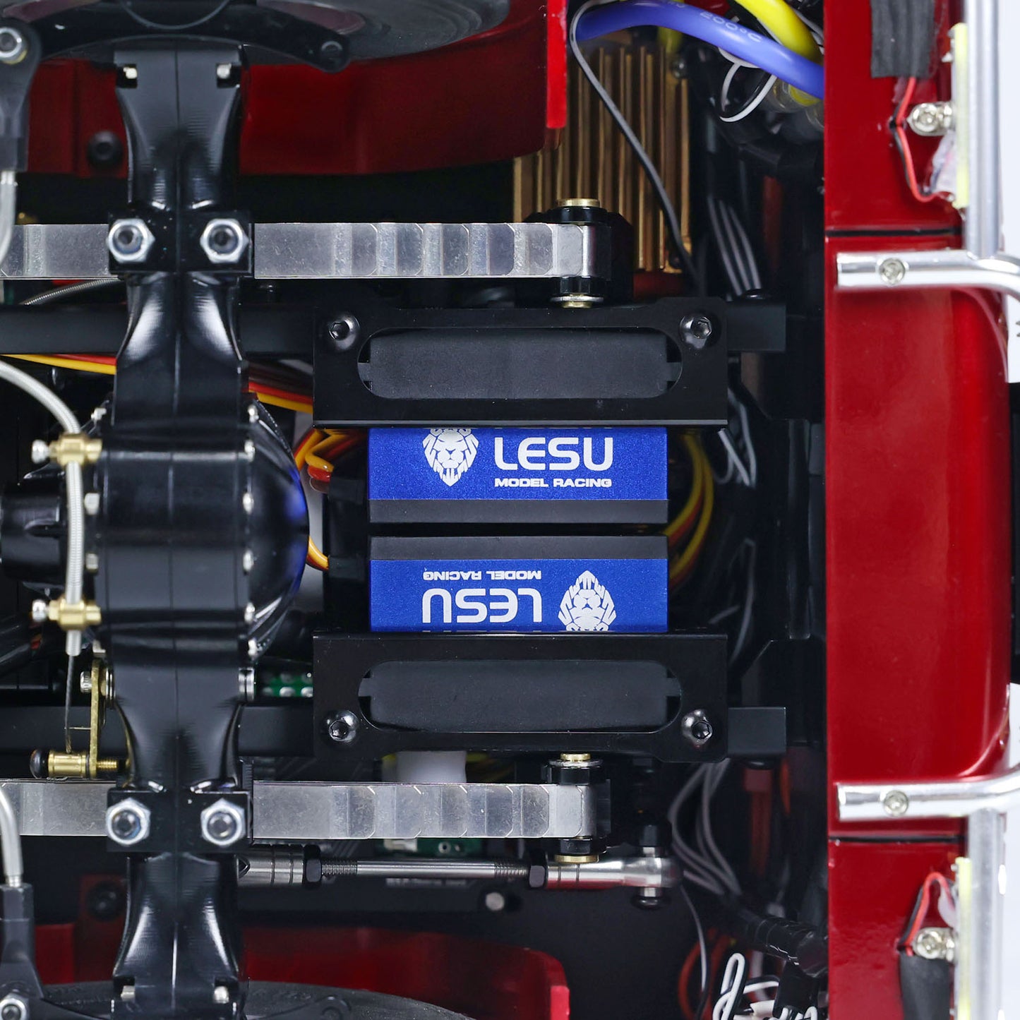 LESU 1/14 6x6 RC Tractor Truck Remote Controlled Trailer Toy Car 2-speed Gearbox Metal Chassis Hobby Model Servo ESC