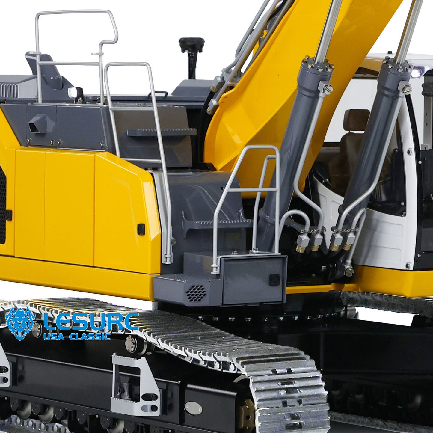 LESU Aoue-LR945 1/14 Metal RC Hydraulic Excavator B0017 RTR Digger with FlySky PL18EV Lite 7CH Valve Light System for Engineering Vehicle Enthusiast
