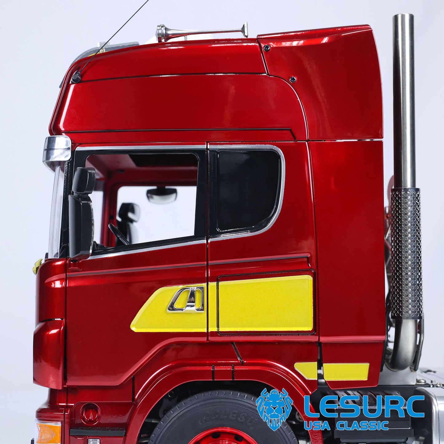 LESU 1/14 6x6 RC Tractor Truck Remote Controlled Trailer Toy Car 2-speed Gearbox Metal Chassis Hobby Model Servo ESC