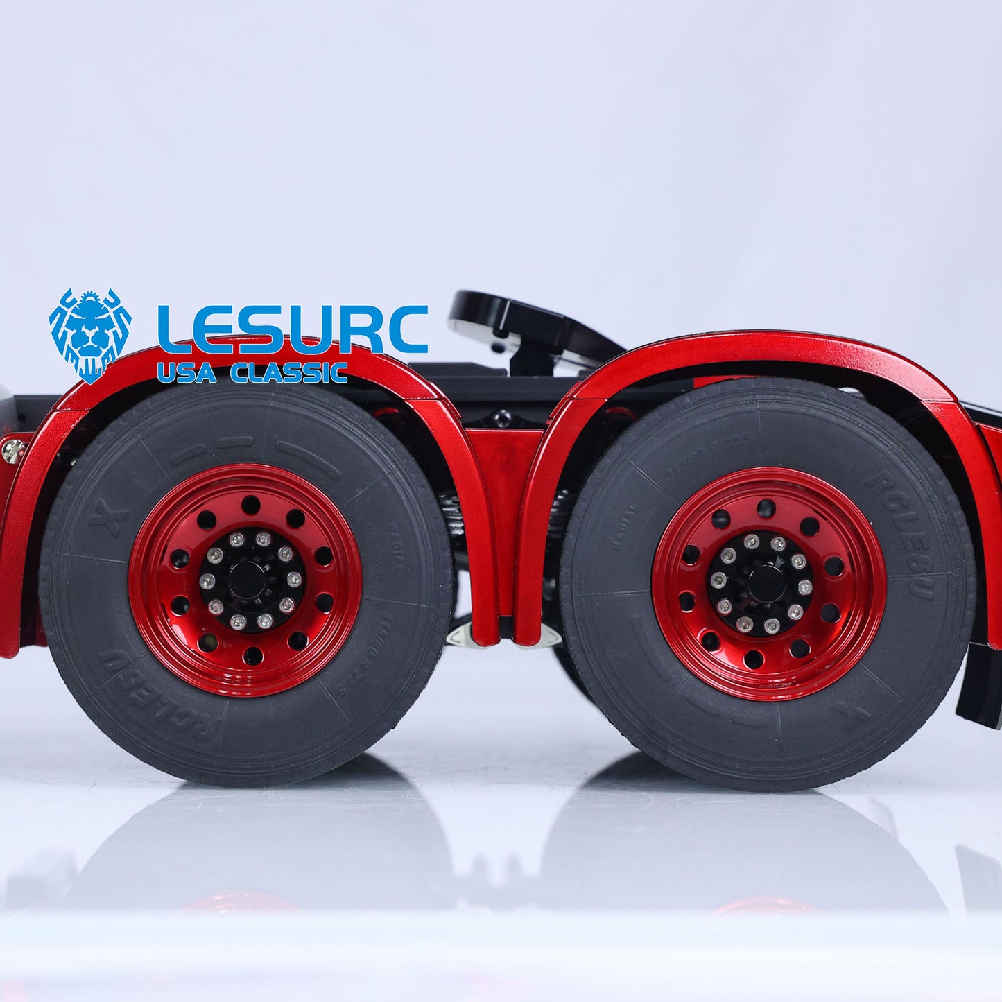 LESU 1/14 6x6 RC Tractor Truck Remote Controlled Trailer Toy Car 2-speed Gearbox Metal Chassis Hobby Model Servo ESC