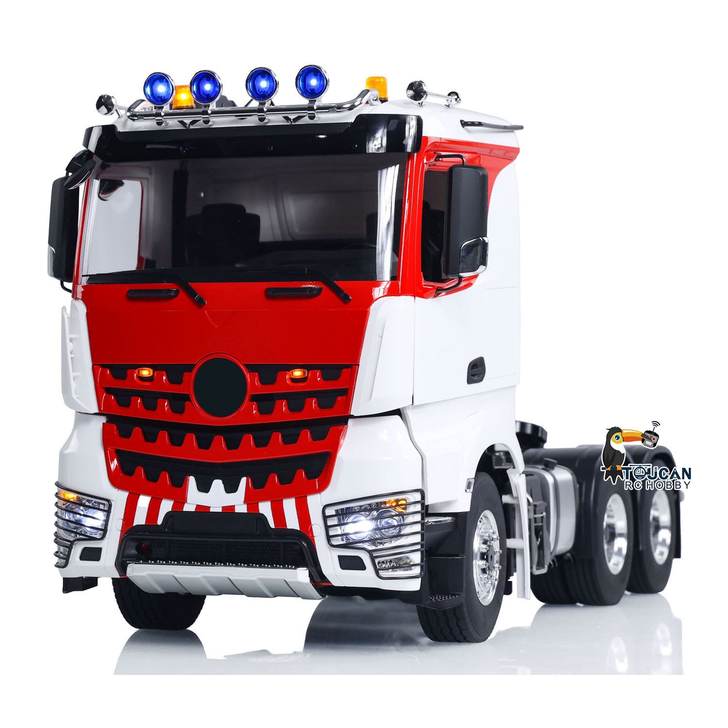 LESU 1/14 6x6 RC Tractor Truck Radio Controlled Car Painted Assembled Hobby Model Metal Chassis 2-Speed Gearbox Smoke Unit