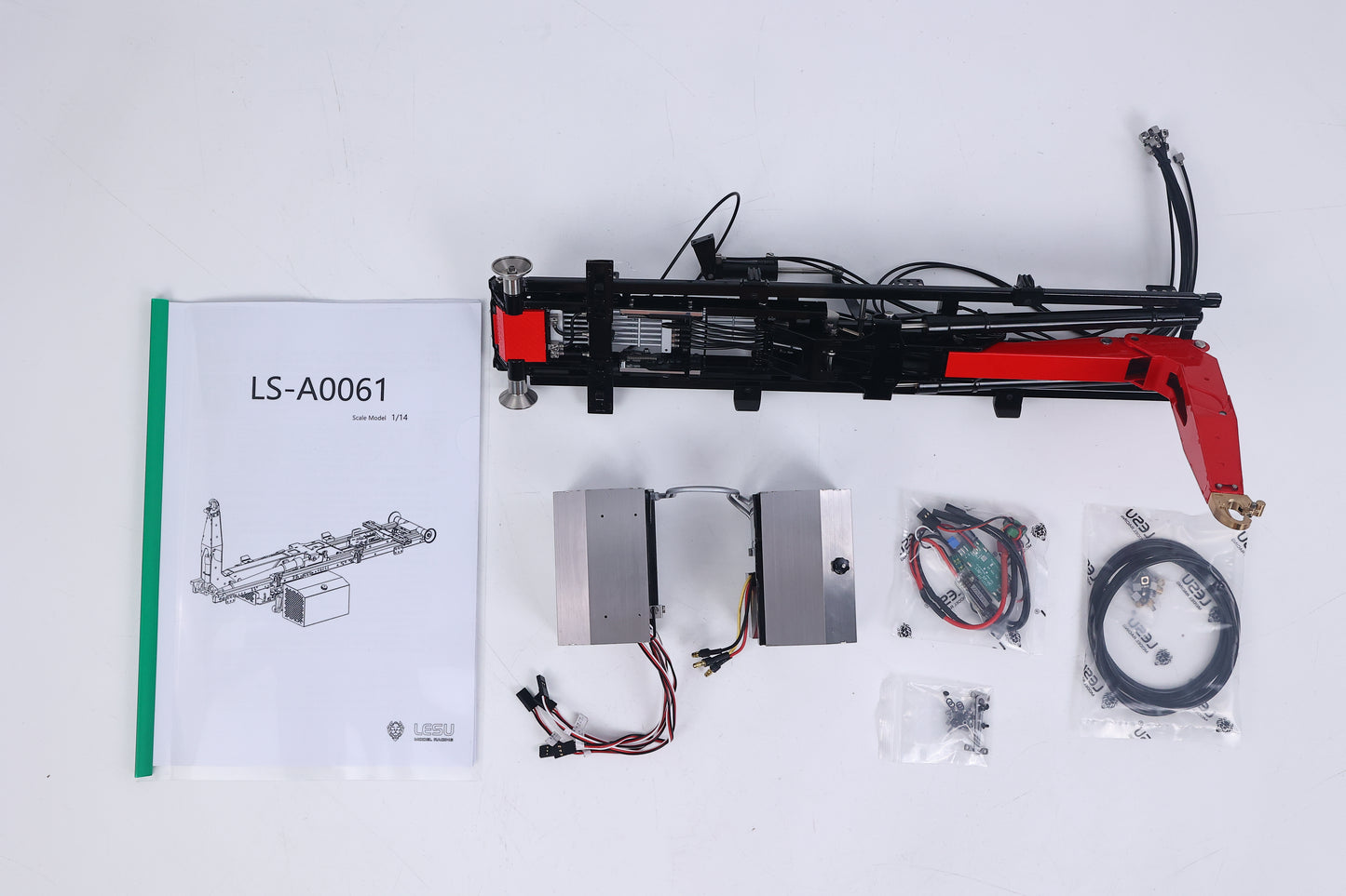LESU Metal Roll On Off Dumper Frame 5CH Valves for 1/14 Remote Control Hydraulic Full Dump Truck Brushless Motor Upgrade Parts