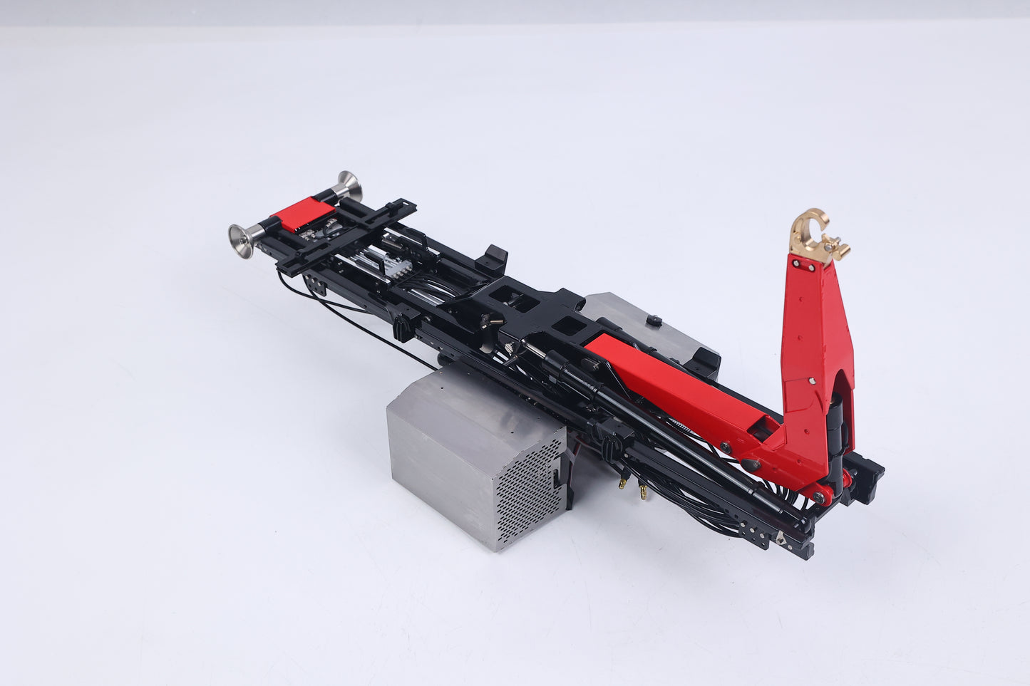 LESU Metal Roll On Off Dumper Frame 5CH Valves for 1/14 Remote Control Hydraulic Full Dump Truck Brushless Motor Upgrade Parts