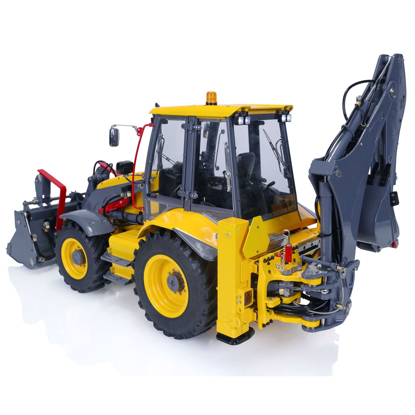 LESU 1/14 RC Backhoe Loader Metal Hydraulic AOUE BL71 2 in 1 Electric Excavator Assembled W/ Motor Servo ESC Light Sound Battery