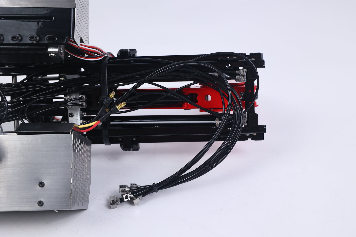 LESU Metal Roll On Off Dumper Frame 5CH Valves for 1/14 Remote Control Hydraulic Full Dump Truck Brushless Motor Upgrade Parts