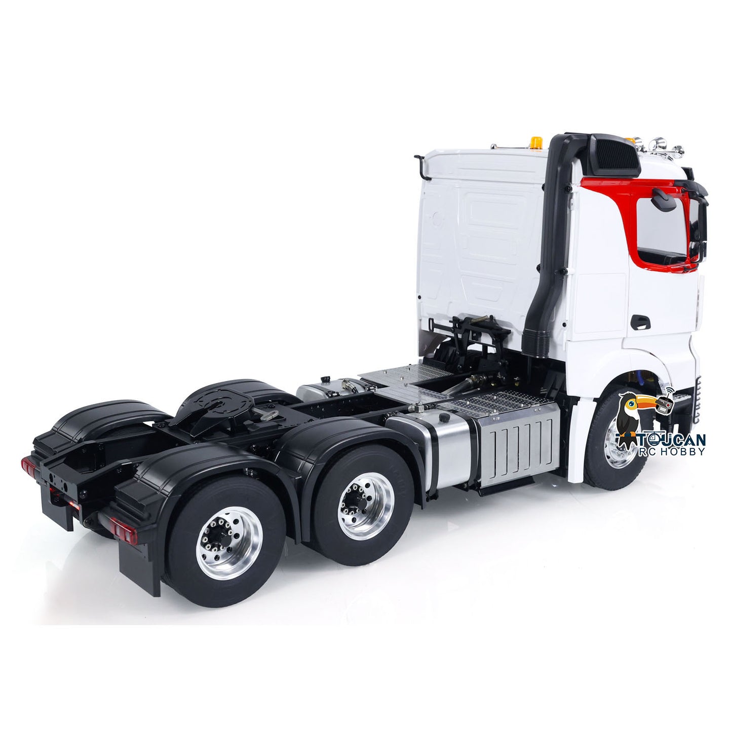 LESU 1/14 6x6 RC Tractor Truck Radio Controlled Car Painted Assembled Hobby Model Metal Chassis 2-Speed Gearbox Smoke Unit