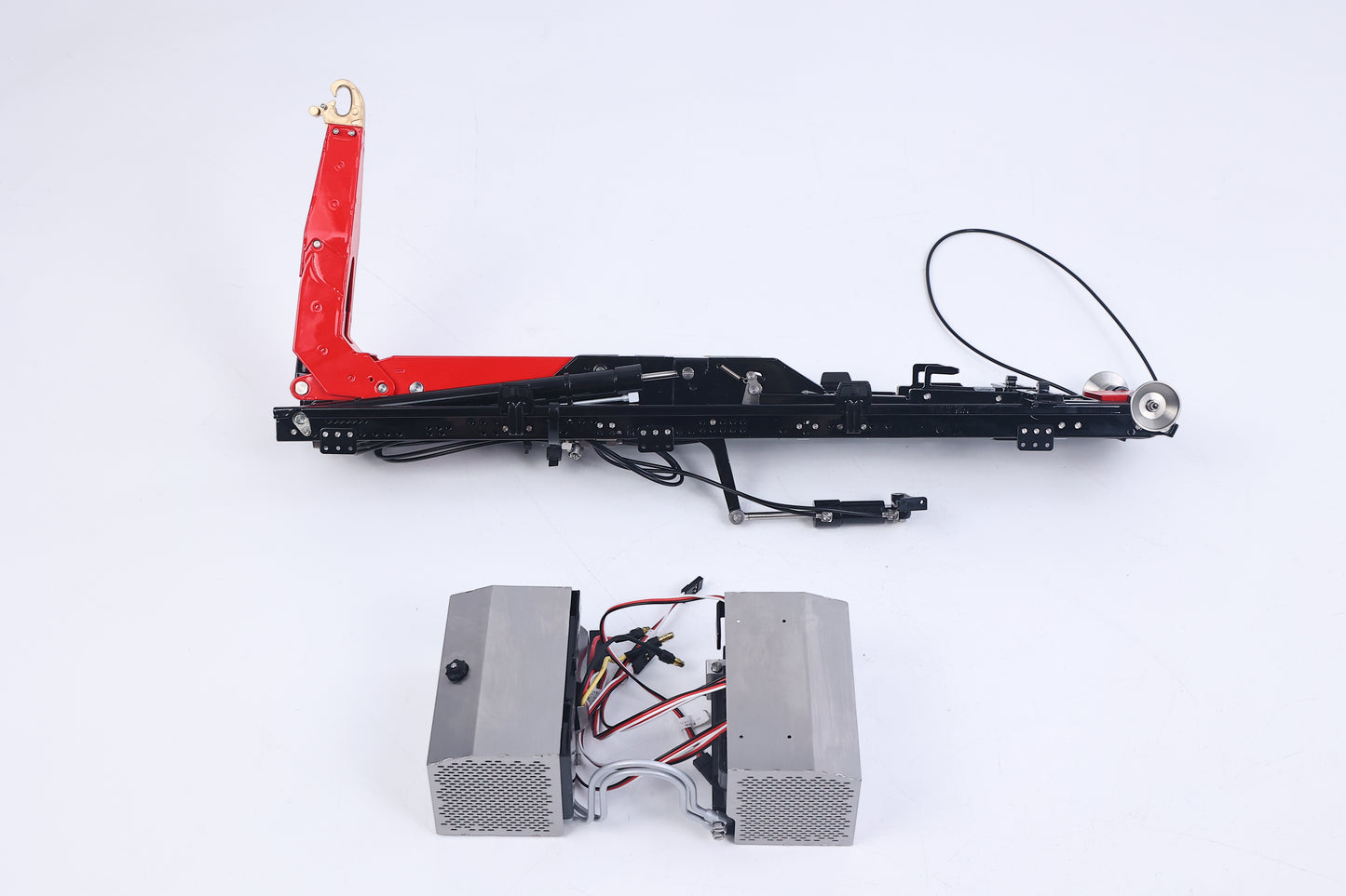 LESU Metal Roll On Off Dumper Frame 5CH Valves for 1/14 Remote Control Hydraulic Full Dump Truck Brushless Motor Upgrade Parts