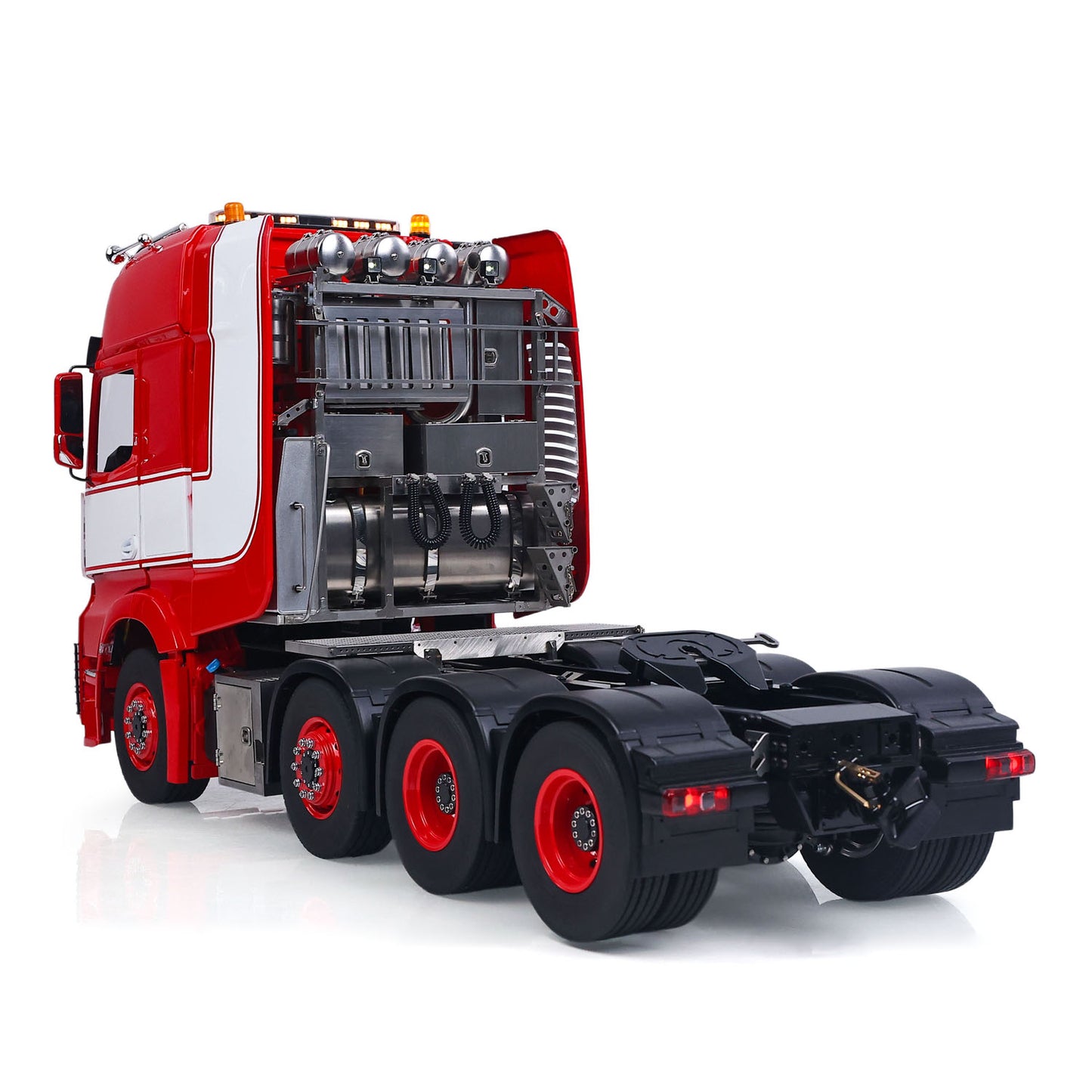 IN STOCK 1/14 LESU 8*8 3 Speed Highline RC Tractor Truck Metal Heavy-duty Chassis DIY RC Cabin W/ Motor Smoke Unit Light Sound Radio