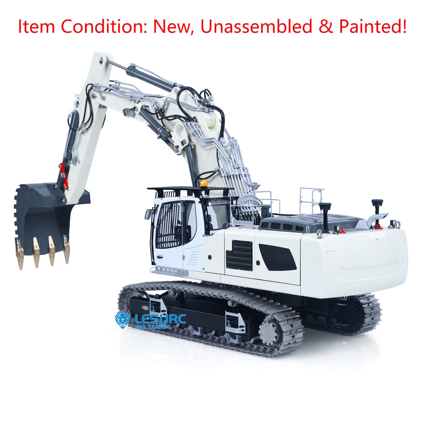 LESU LR956 1/14 Metal RC Hydraulic Excavator B0040 Dual Pump 3Arms Digger Brushless Motor for Remote Control Construction Hobbyists