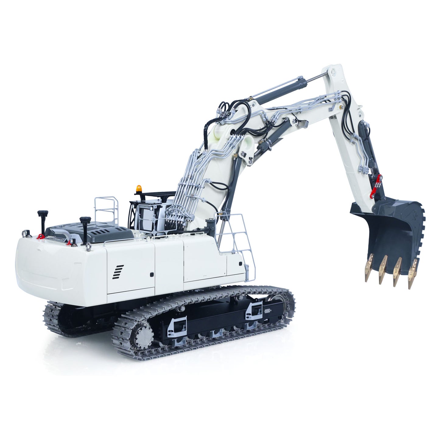 926MM Metal LESU 1/14 3 Arms RC Hydraulic Excavator LR956 Remote Control Digger Model Vehicle Dual Pump System 7CH Valve Light