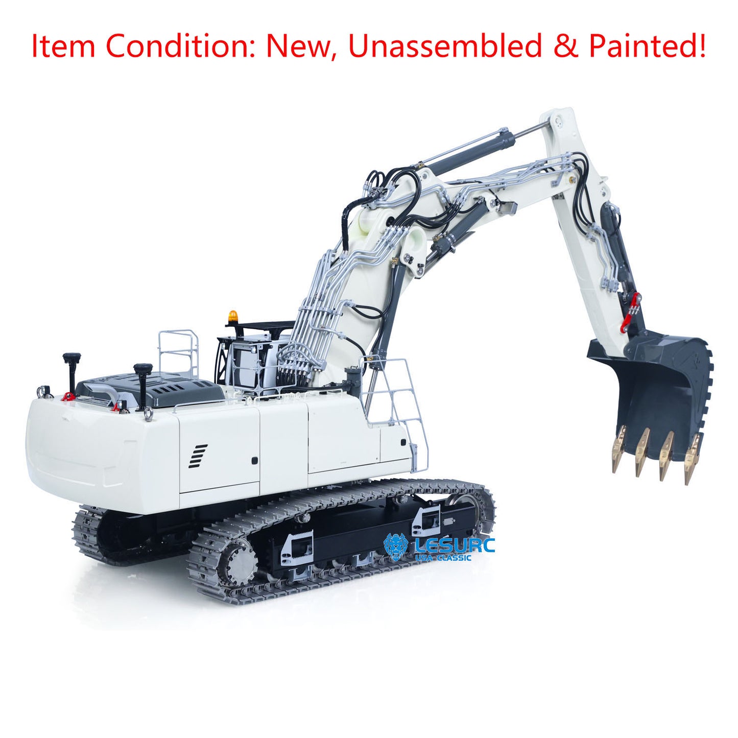 LESU LR956 1/14 Metal RC Hydraulic Excavator B0040 Dual Pump 3Arms Digger Brushless Motor for Remote Control Construction Hobbyists
