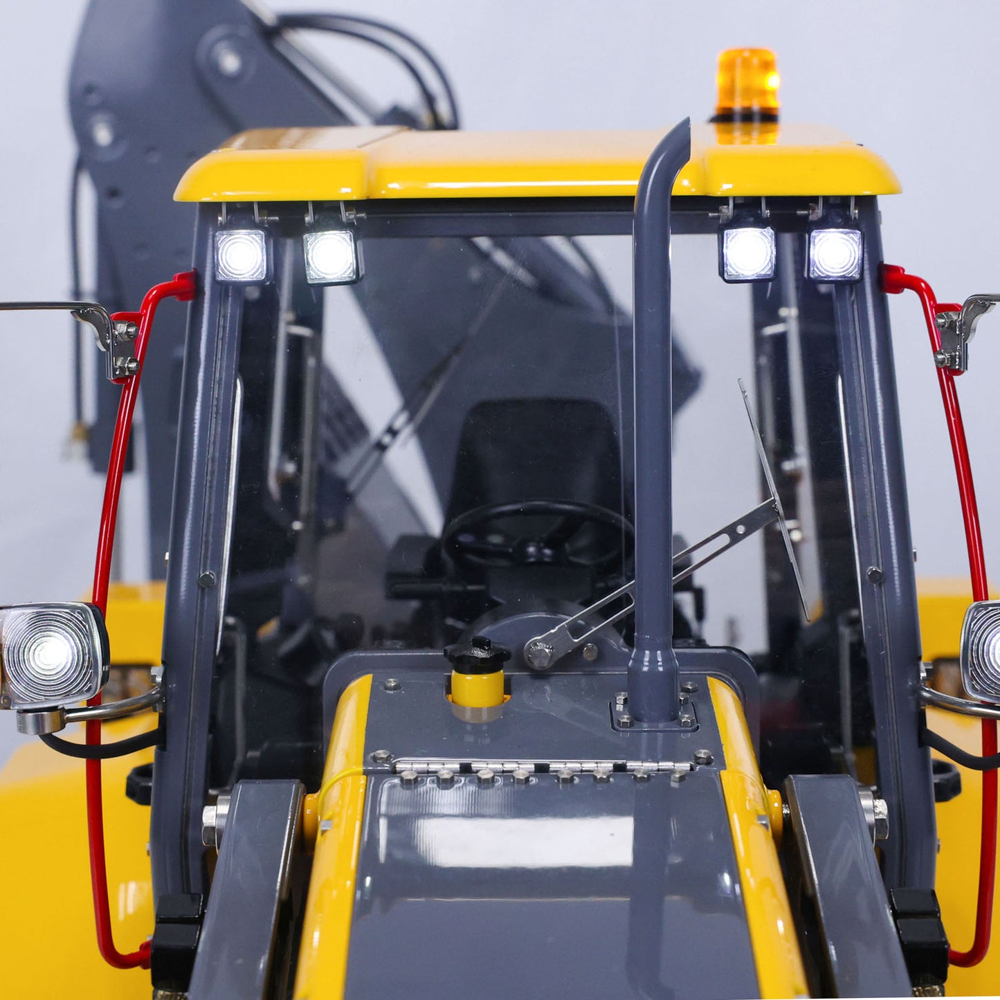 LESU 1/14 RC Backhoe Loader Metal Hydraulic AOUE BL71 2 in 1 Electric Excavator PL18EVLite Radio System Hydraulic Support Leg Rotating Light Sound