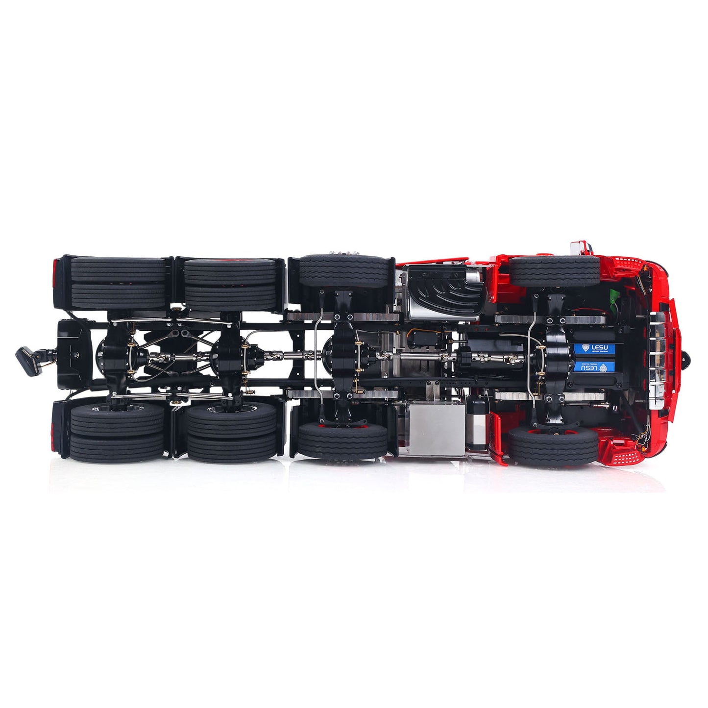 IN STOCK 1/14 LESU 8*8 3 Speed Highline RC Tractor Truck Metal Heavy-duty Chassis DIY RC Cabin W/ Motor Smoke Unit Light Sound Radio