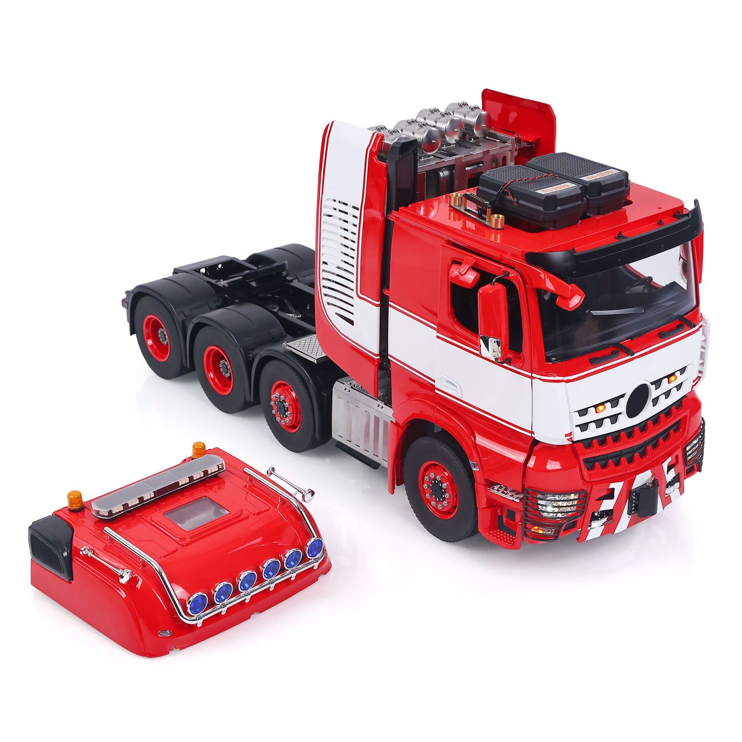 IN STOCK 1/14 LESU 8*8 3 Speed Highline RC Tractor Truck Metal Heavy-duty Chassis DIY RC Cabin W/ Motor Smoke Unit Light Sound Radio