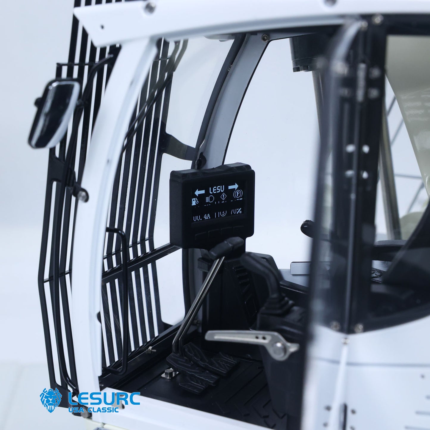 LESU LR956 1/14 Metal RC Hydraulic Excavator B0040 RTR Dual Pump Digger with FlySky PL18EV Lite Radio Controller Light System Quick Release Coupler