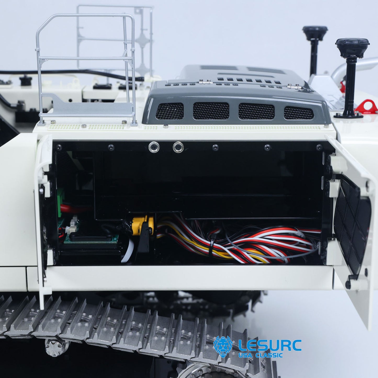 LESU LR956 1/14 Metal RC Hydraulic Excavator B0040 RTR Dual Pump Digger with FlySky PL18EV Lite Radio Controller Light System Quick Release Coupler