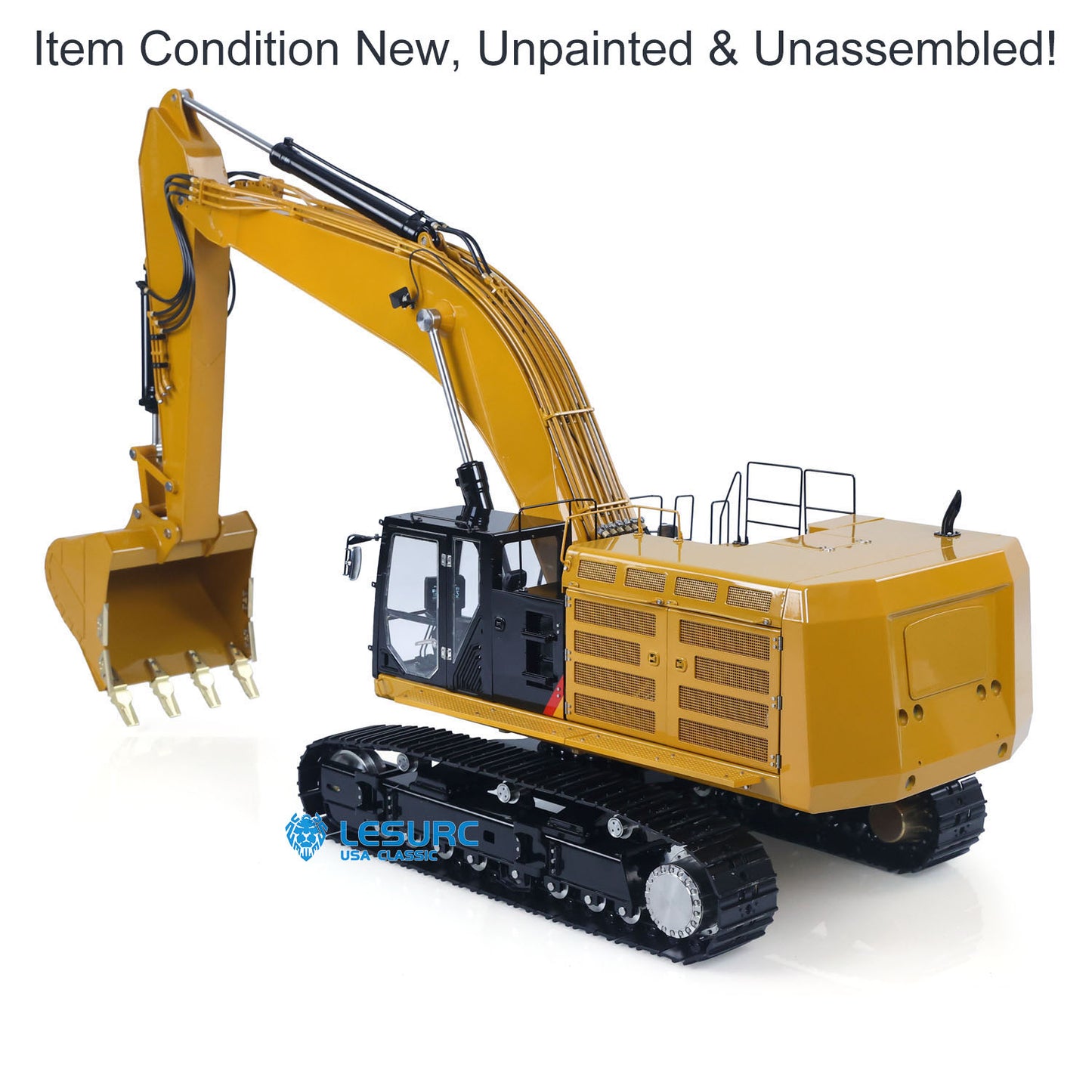 LESU C374F 1/14 Metal Hydraulic RC Excavator B0001 Remote Control Heavy Digger with Hobbywing Brushless ESC 6CH Reversing Valve Light System