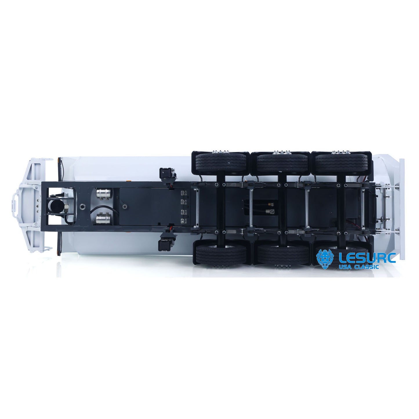 LESU A0069 1/14 Metal RC Trailer with Electric Legs Taillight Clearance Lamp for RC Tractor Truck Construction Vehicle Enthusiast