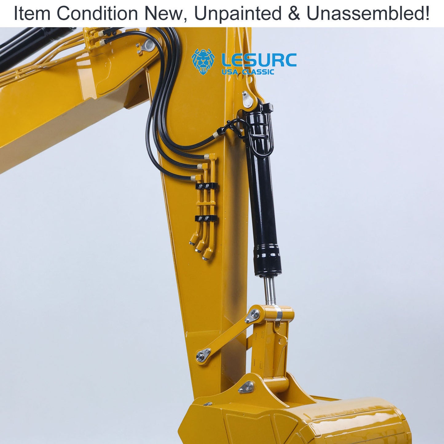 LESU C374F 1/14 Metal Hydraulic RC Excavator B0001 Remote Control Heavy Digger with Hobbywing Brushless ESC 6CH Reversing Valve Light System