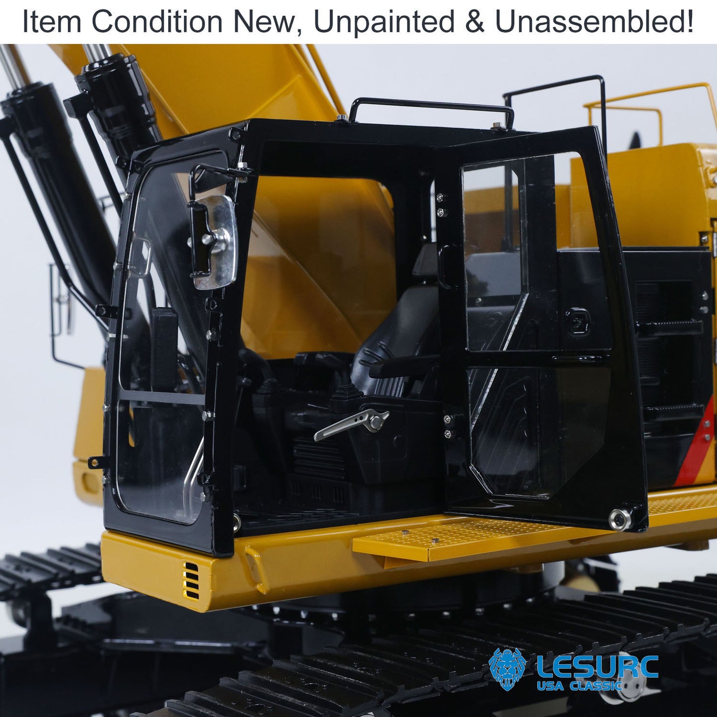 LESU C374F 1/14 Metal Hydraulic RC Excavator B0001 Remote Control Heavy Digger with Hobbywing Brushless ESC 6CH Reversing Valve Light System