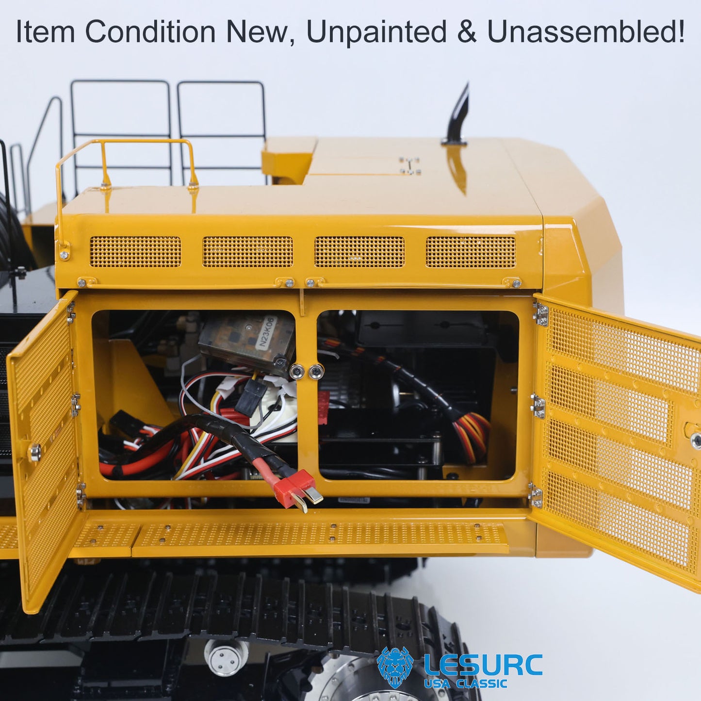 LESU C374F 1/14 Metal Hydraulic RC Excavator B0001 Remote Control Heavy Digger with Hobbywing Brushless ESC 6CH Reversing Valve Light System