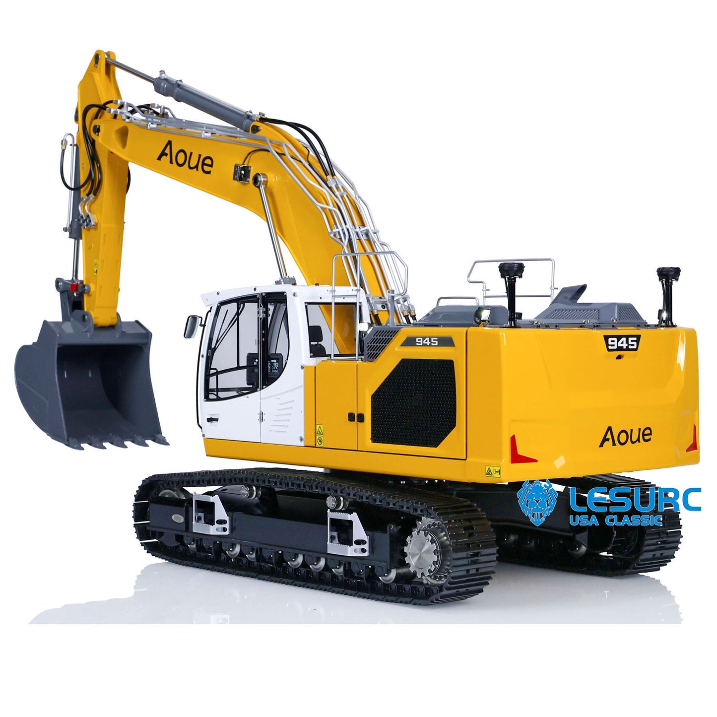 LESU Aoue-LR945 1/14 Metal RC Hydraulic Excavator B0016 7CH Valve Light System for Remote Control Digger Model Enthusiast Outdoor Fun