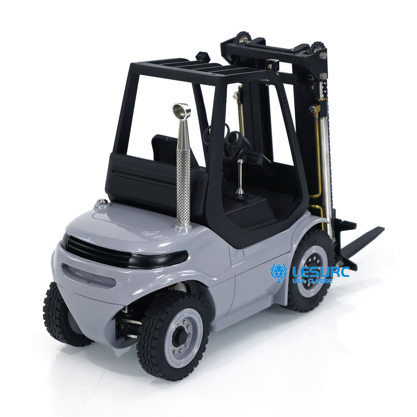 LESU A0002 1/14 Metal RC Hydraulic Forklift with FlySky I6S Radio Controller Sound Light System for Remote Control Construction Vehicle Enthusiasts