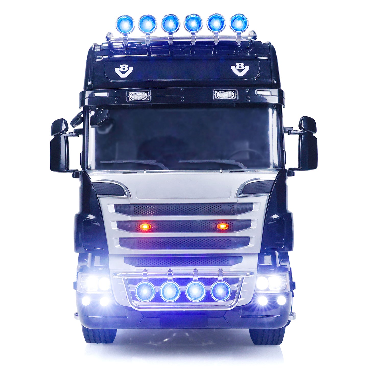 In Stock LESU 1/14 8*8 RC Tractor Truck Car Model Painted Assembled Metal Chassis Light Sound System ESC Cabin Set Servo Motor Stickers