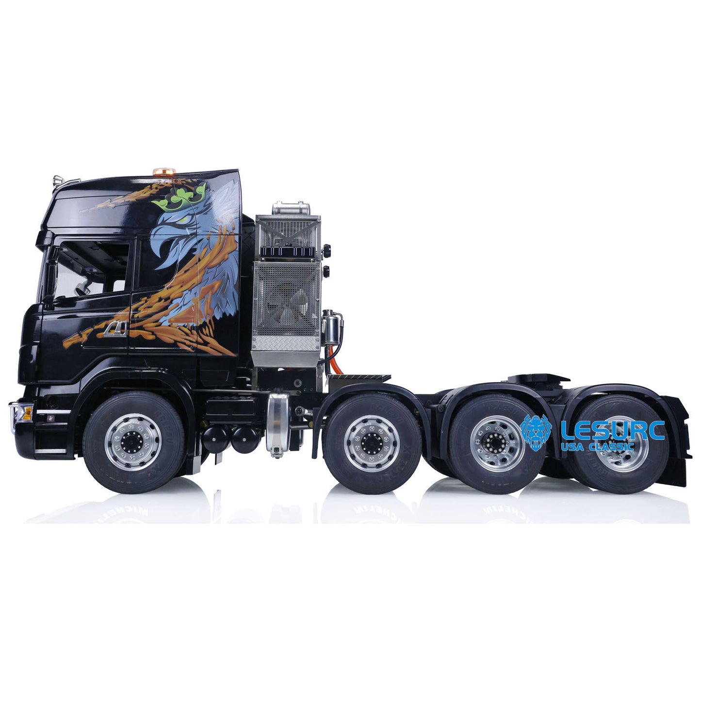 In Stock LESU 1/14 8*8 RC Tractor Truck Car Model Painted Assembled Metal Chassis W/ Light Sound System ESC Cabin Set Servo Motor Stickers