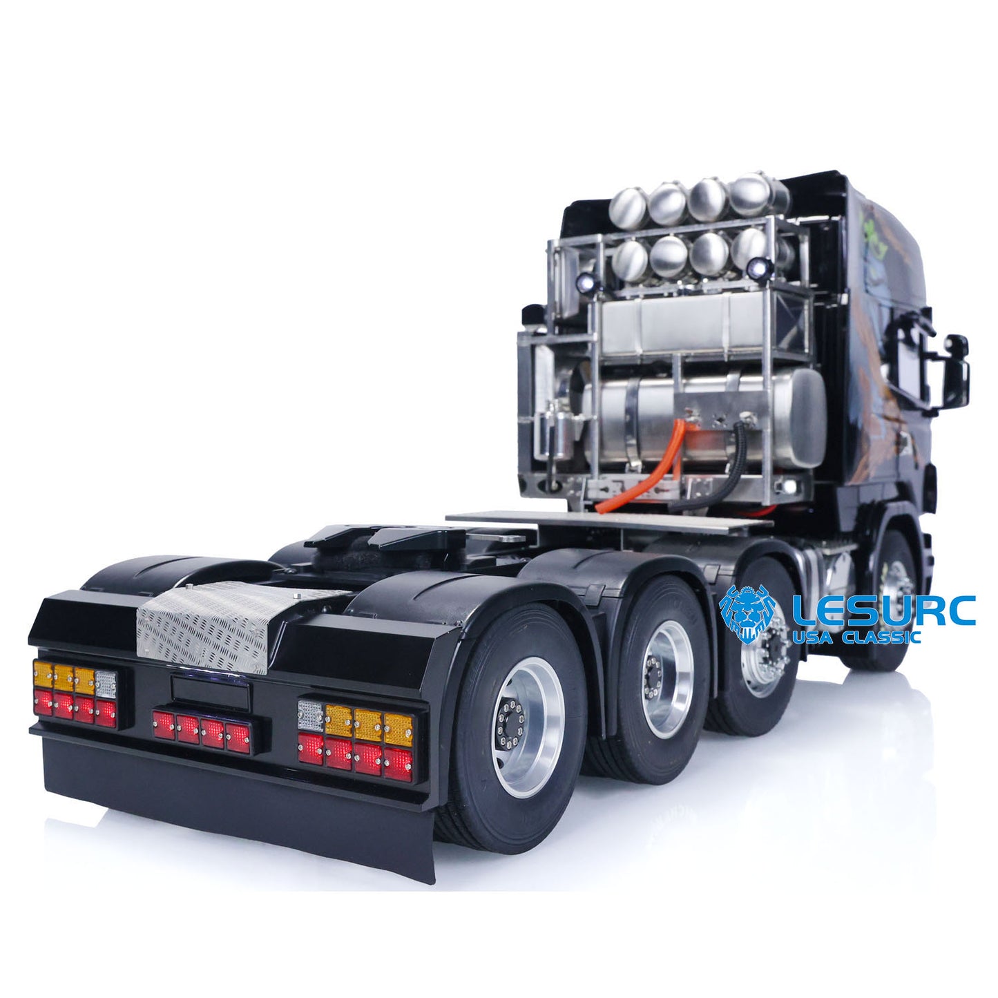 In Stock LESU 1/14 8*8 RC Tractor Truck Car Model Painted Assembled Metal Chassis W/ Light Sound System ESC Cabin Set Servo Motor Stickers