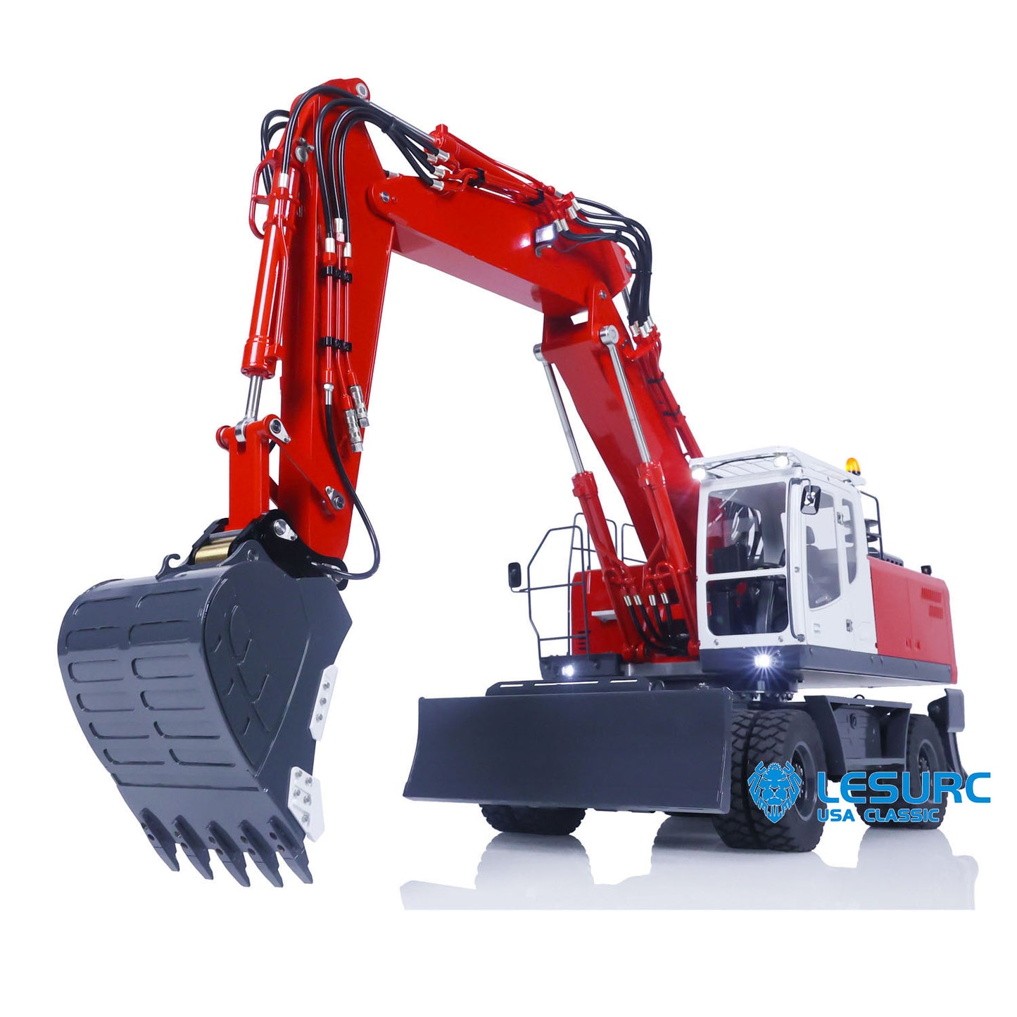 LESU 3 Arms 1/14 RC Hydraulic Equipment ET30H Remote Controlled Excavator Wheeled Digger Painted Assembled Optional Versions