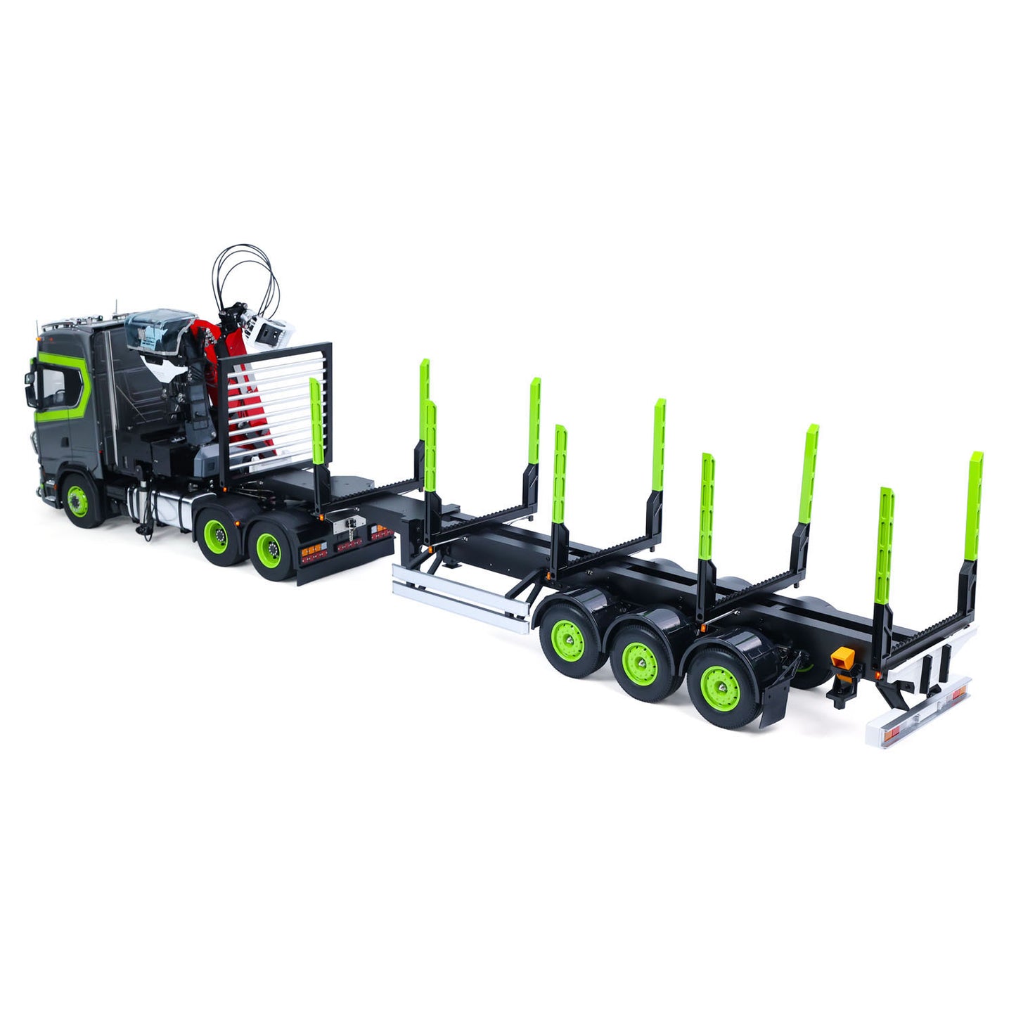 IN STOCK Toucan DIY 6X6 Metal Chassis 1/14 RC Tractor Truck 770S Hydraulic Crane Logging Trailer Emulated Vehicle Model PL18EVLite Radio Smoke